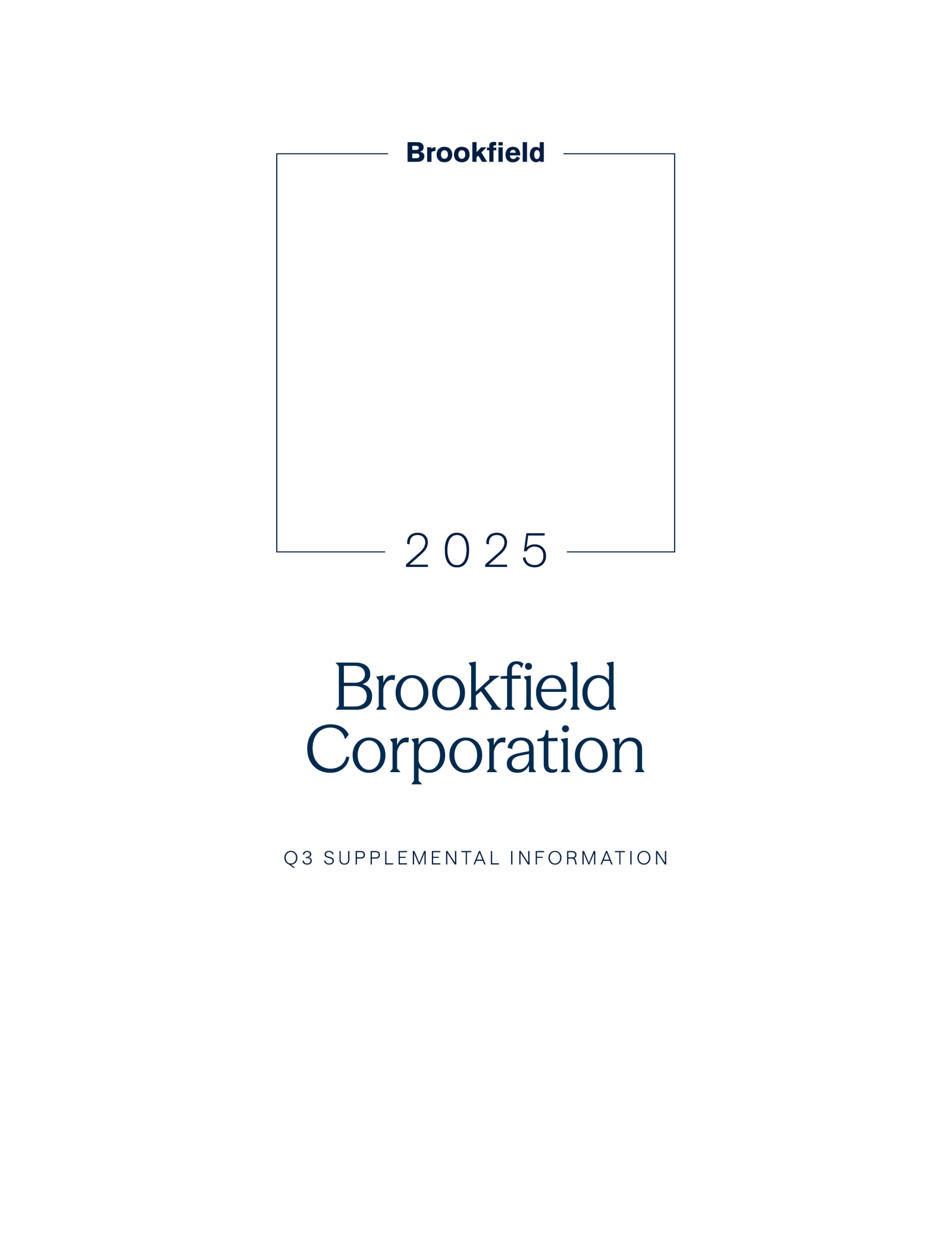 Brookfield's Q3 2025 Slide Deck