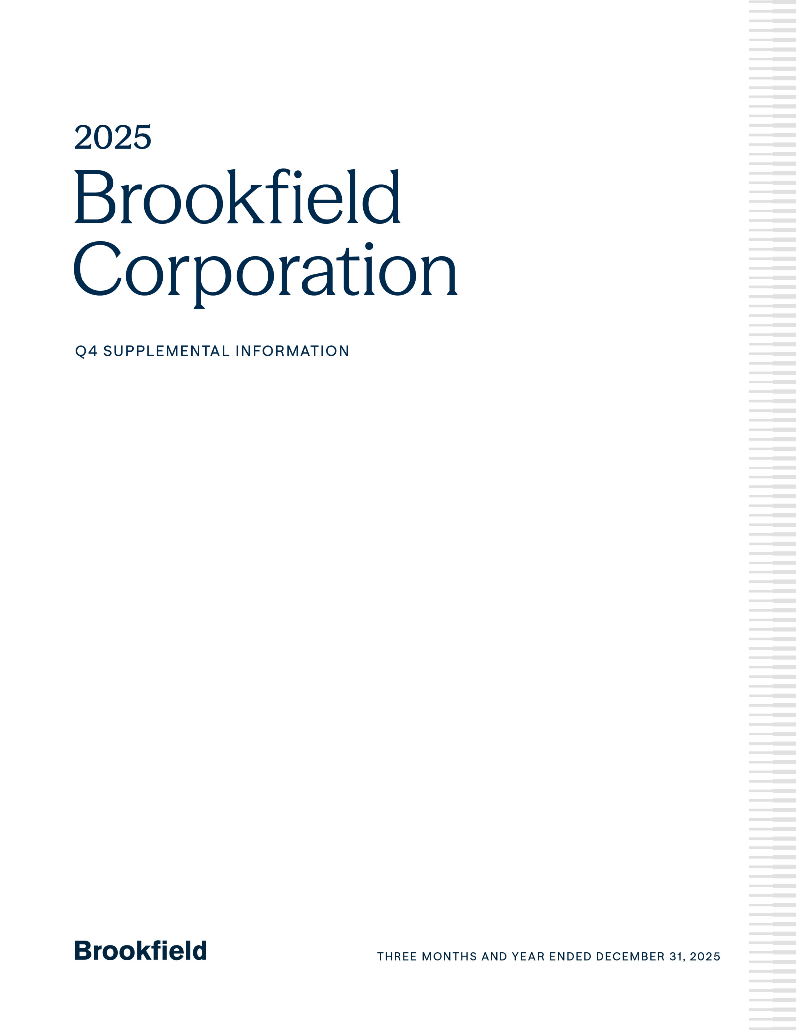 Brookfield's Q4 2025 Slide Deck
