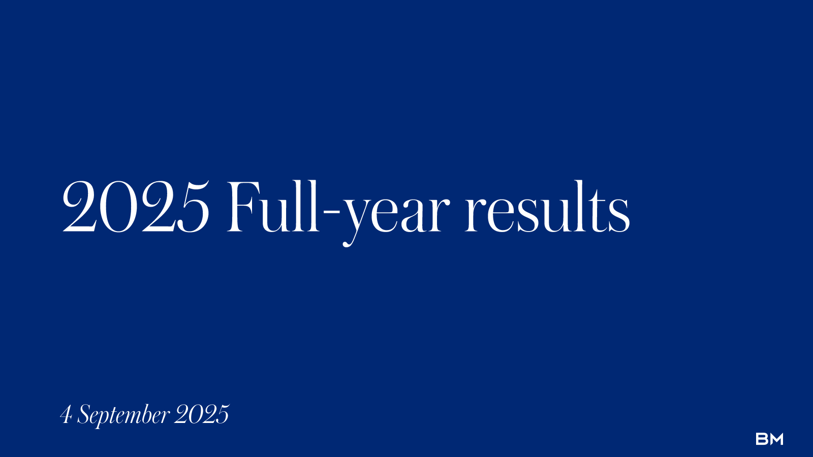 Brooks Macdonald Group's H2 2025 Slide Deck