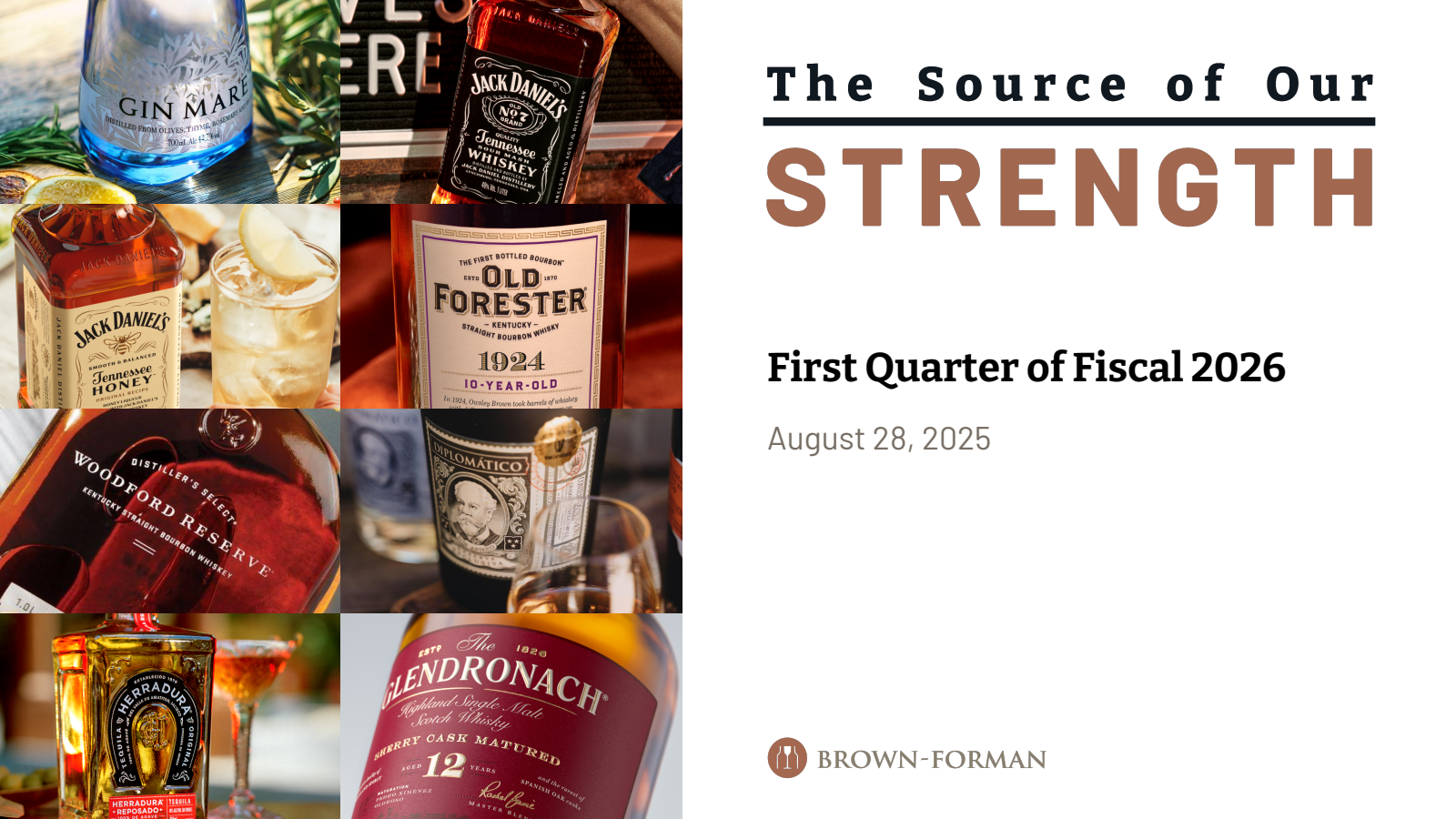 Brown Forman's Q1 2026 Slide Deck