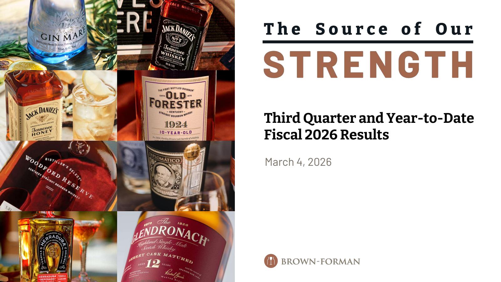 Brown Forman's Q3 2026 Slide Deck