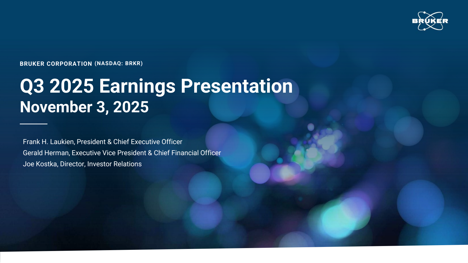 Bruker's Q3 2025 Slide Deck