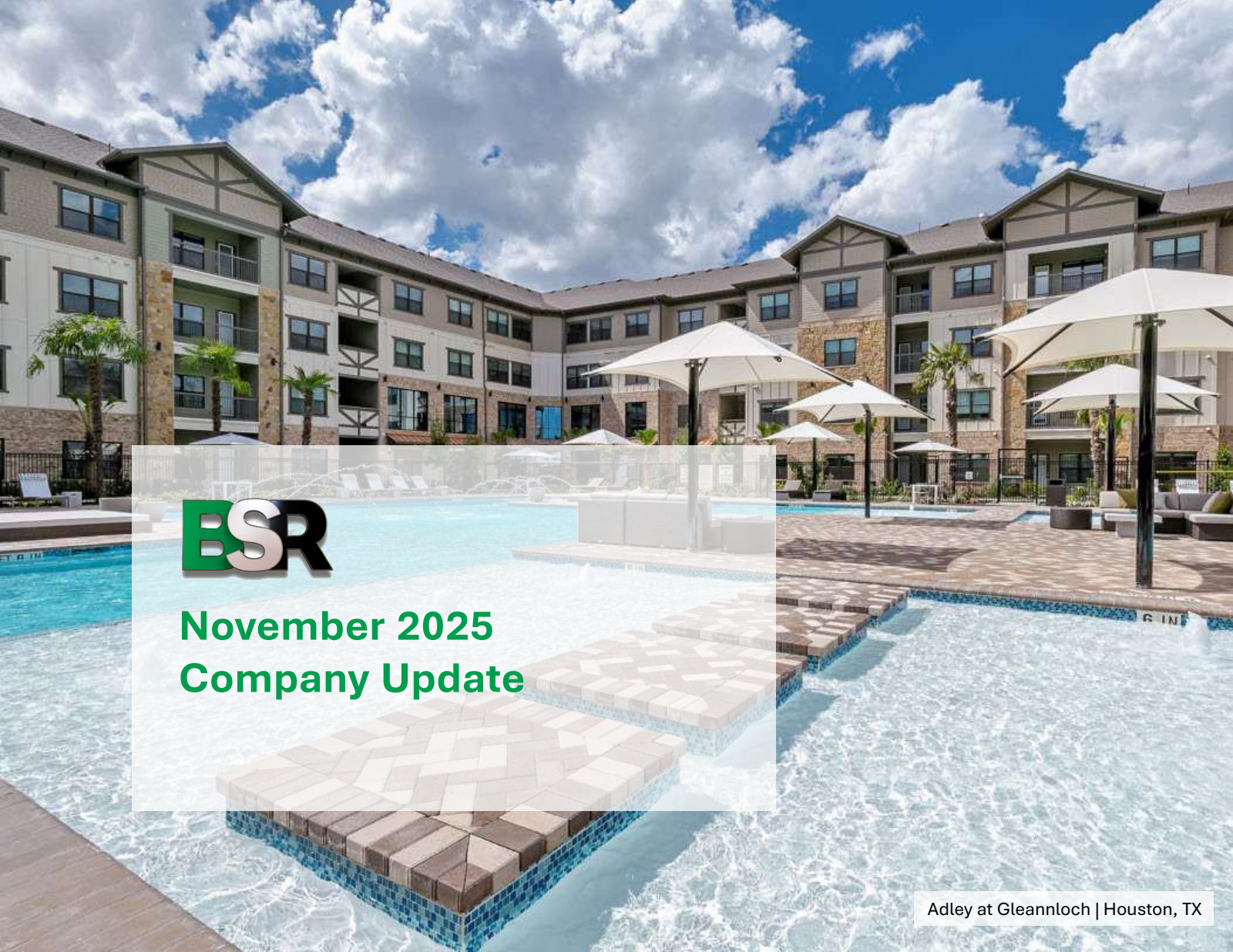 BSR Real Estate Investment Trust's Q3 2025 Slide Deck