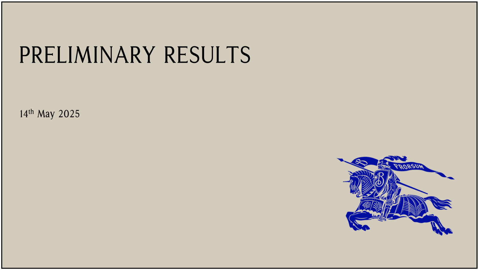 Burberry Group's H2 2025 Slide Deck
