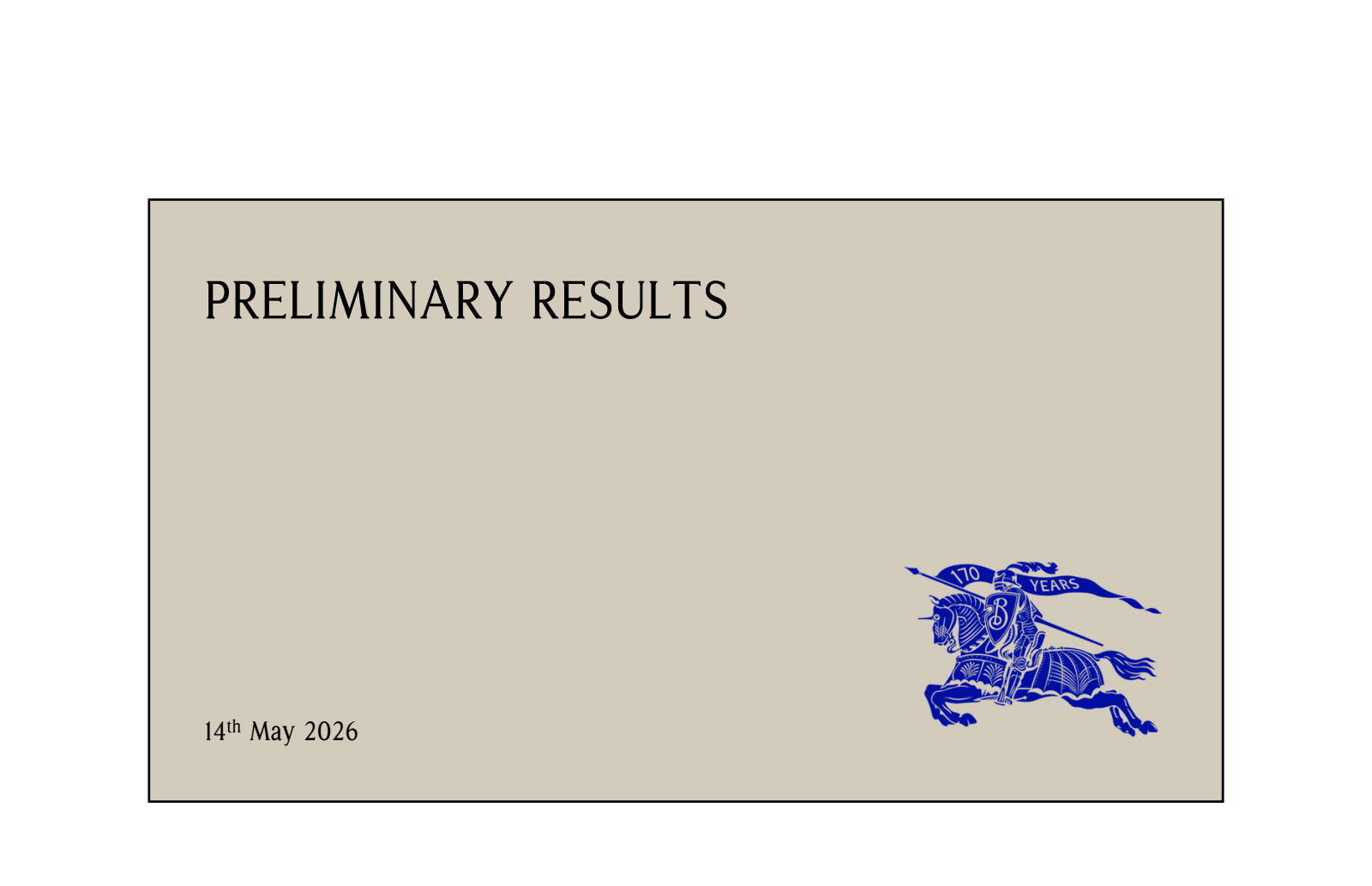Burberry Group's H2 2026 Slide Deck