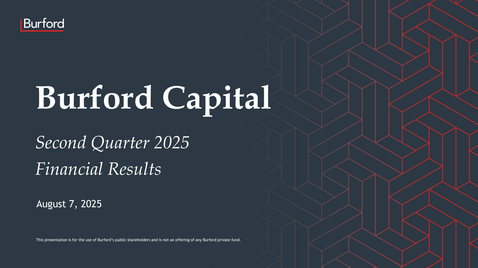 Burford Capital's Q2 2025 Slide Deck