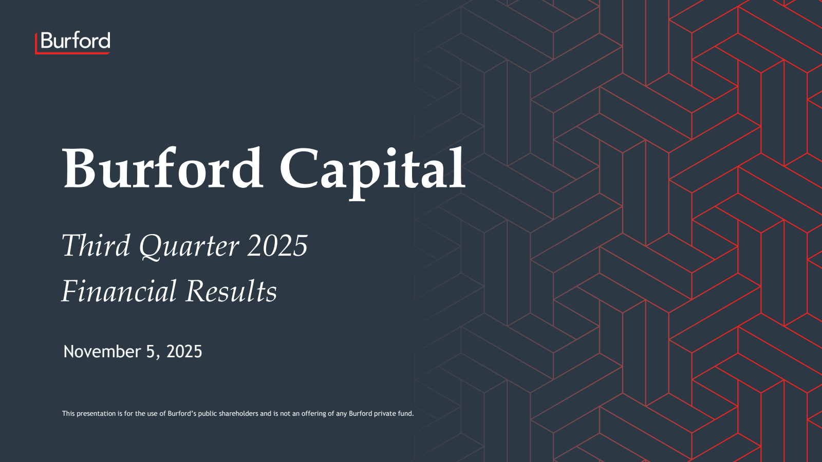 Burford Capital's Q3 2025 Slide Deck