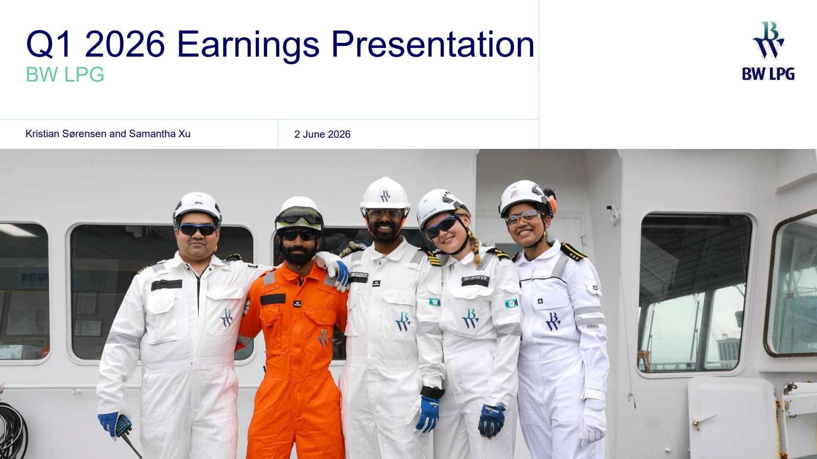 BW LPG's Q1 2026 Slide Deck