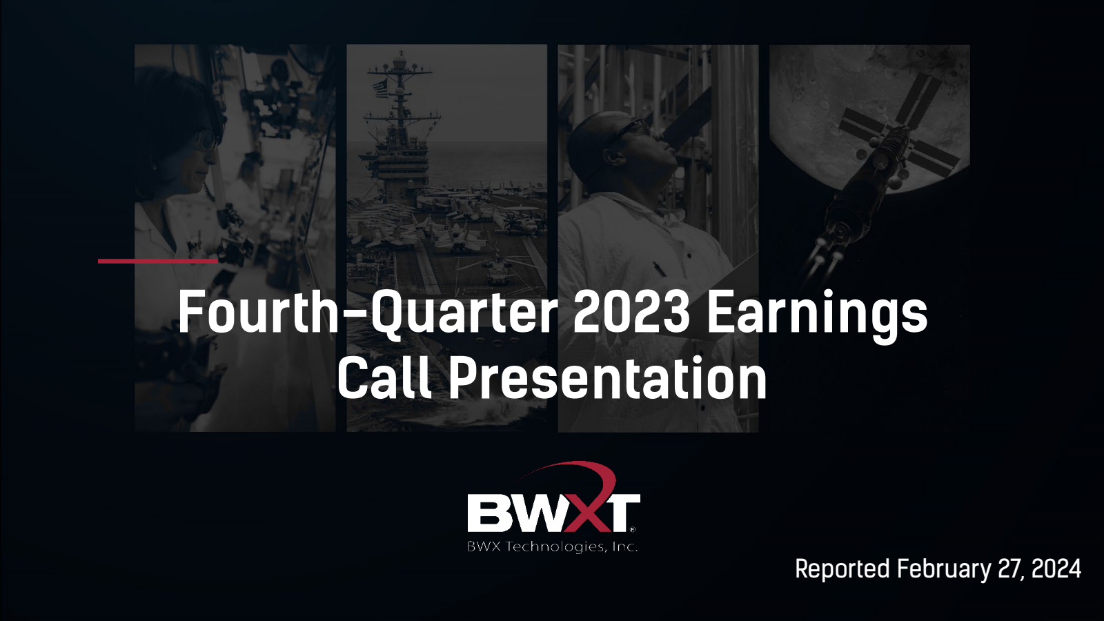 BWX Technologies' Q4 2023 Slide Deck