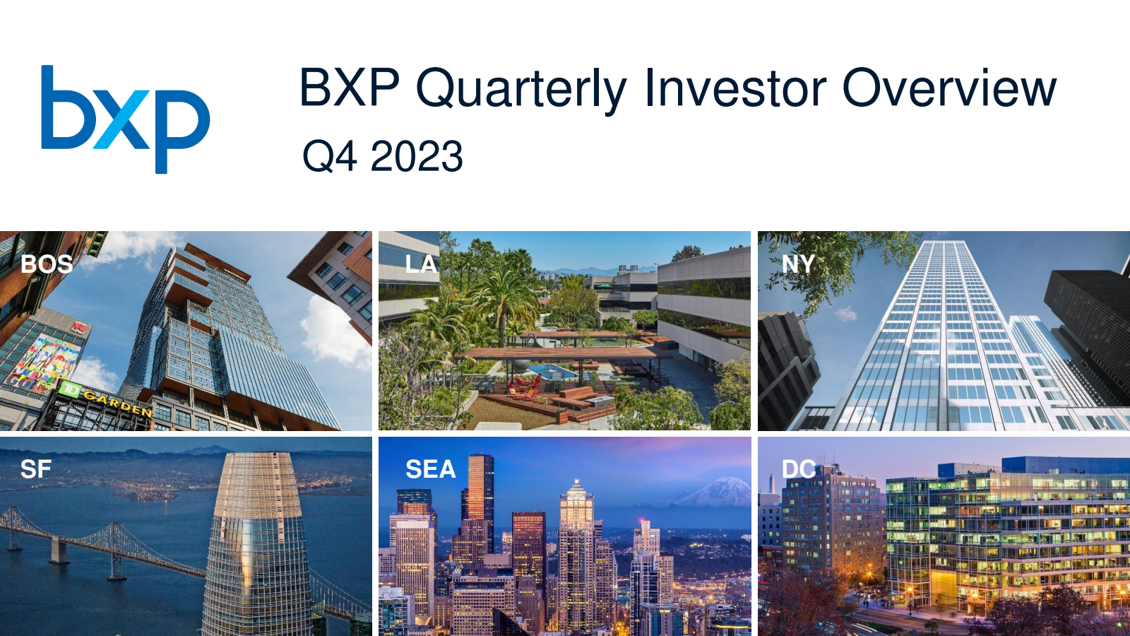 BXP's Q4 2023 Slide Deck