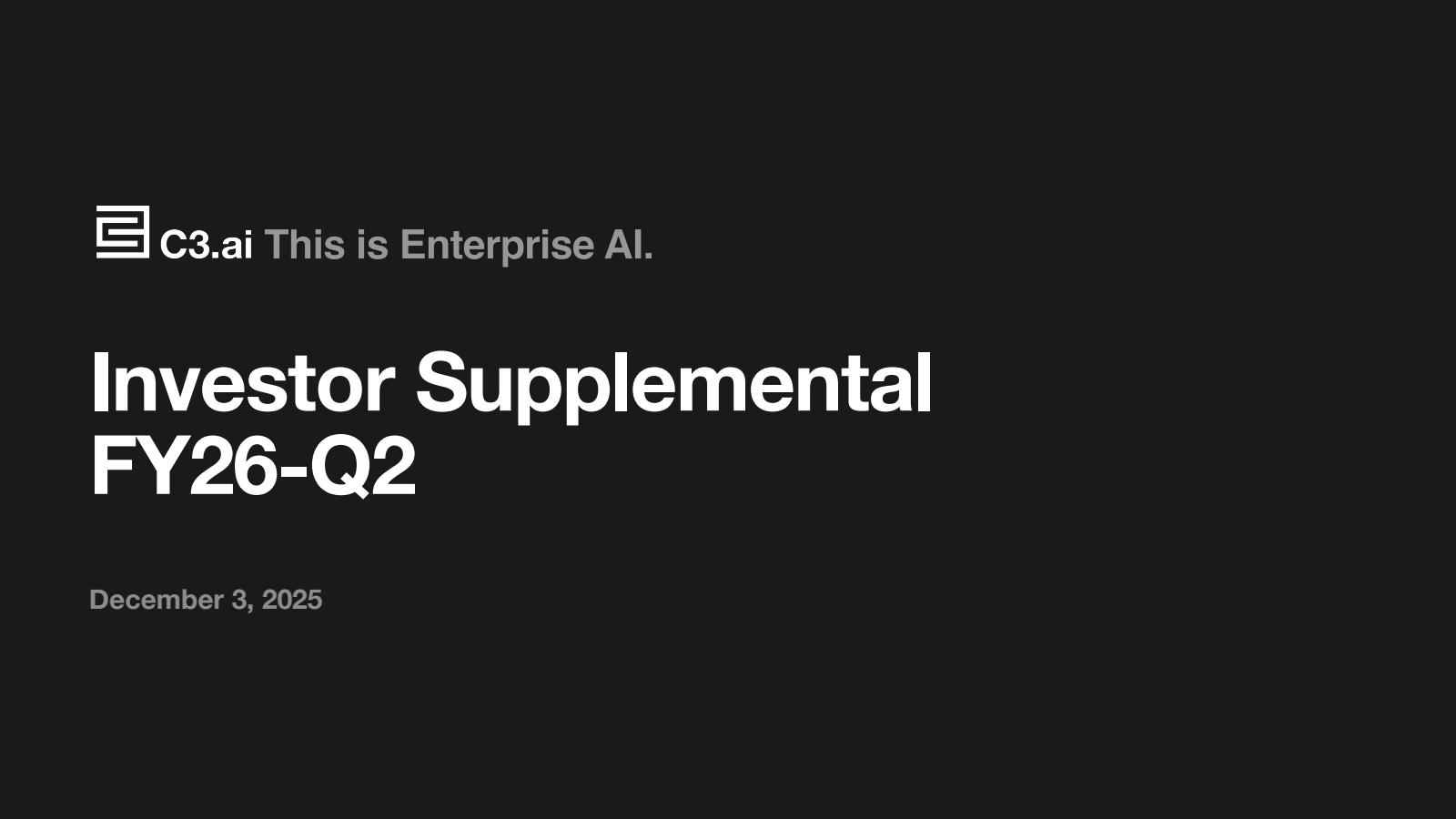 C3.ai (AI) Earnings Date and Reports 2026