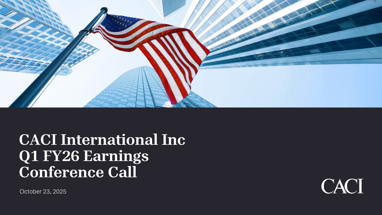 CACI International's Q1 2026 Slide Deck