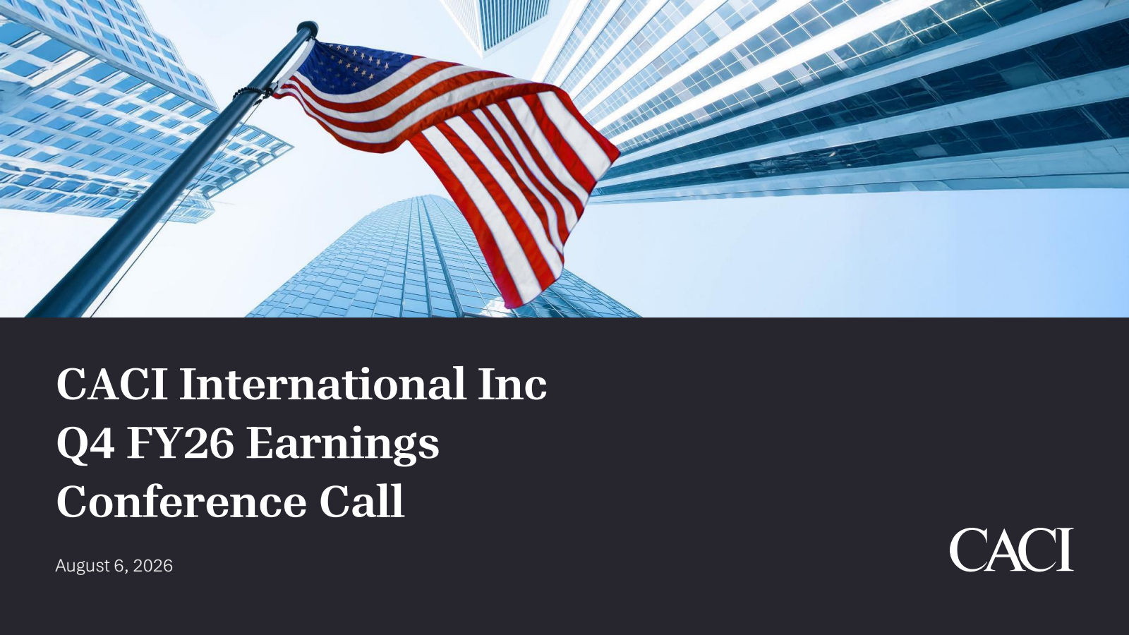 CACI International's Q4 2026 Slide Deck