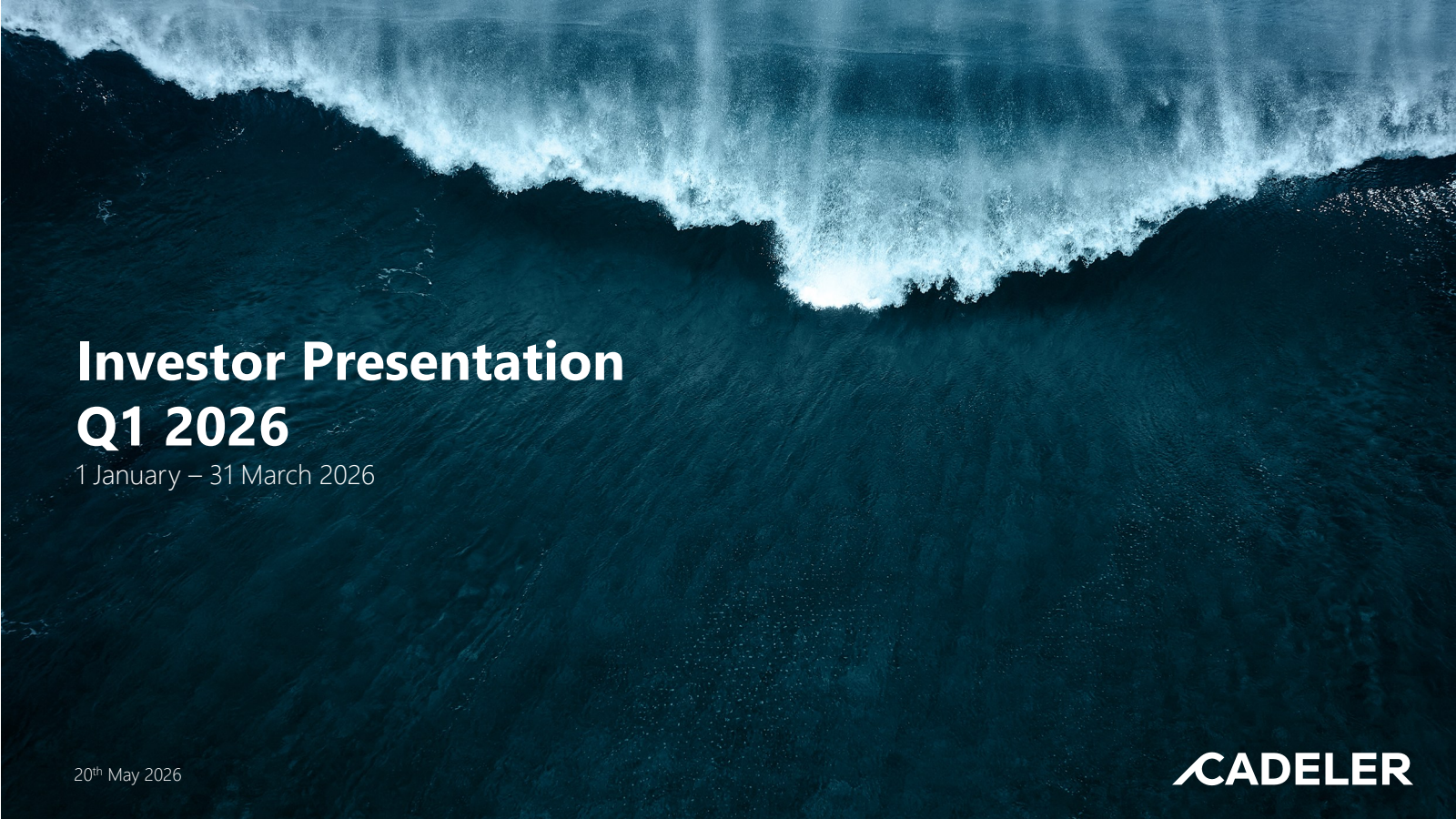 Cadeler A/S's Q1 2026 Slide Deck