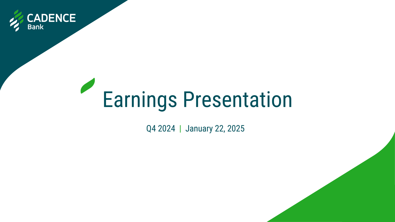 CADE Q4 2024 Earnings Report on 1/22/2025