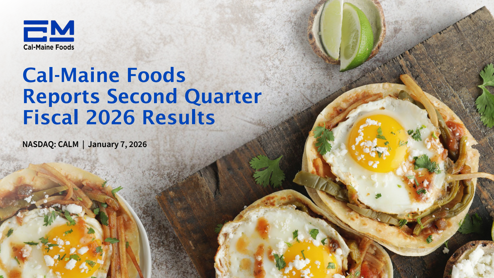 Cal-Maine Foods' Q2 2026 Slide Deck