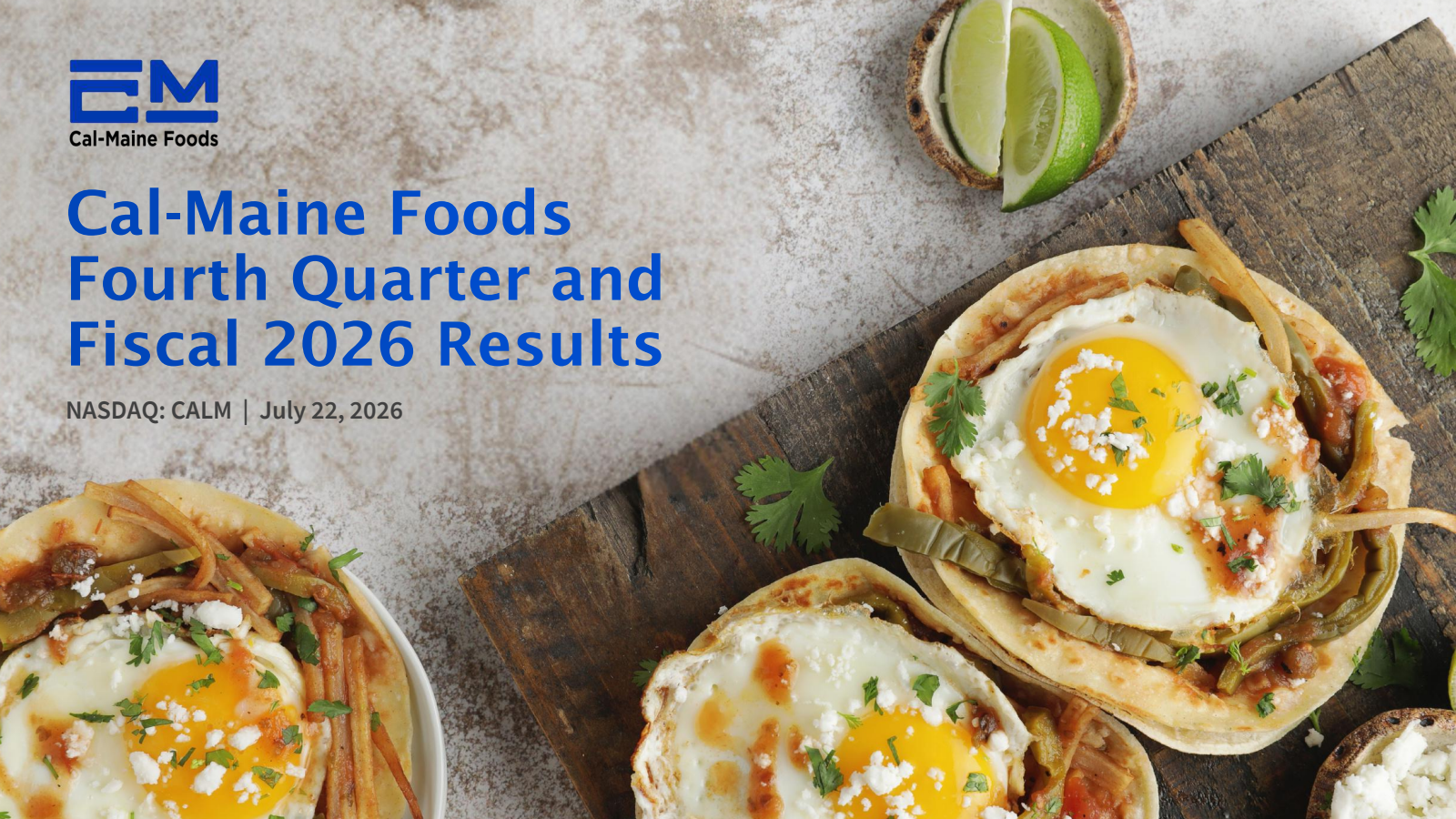 Cal-Maine Foods' Q4 2026 Slide Deck