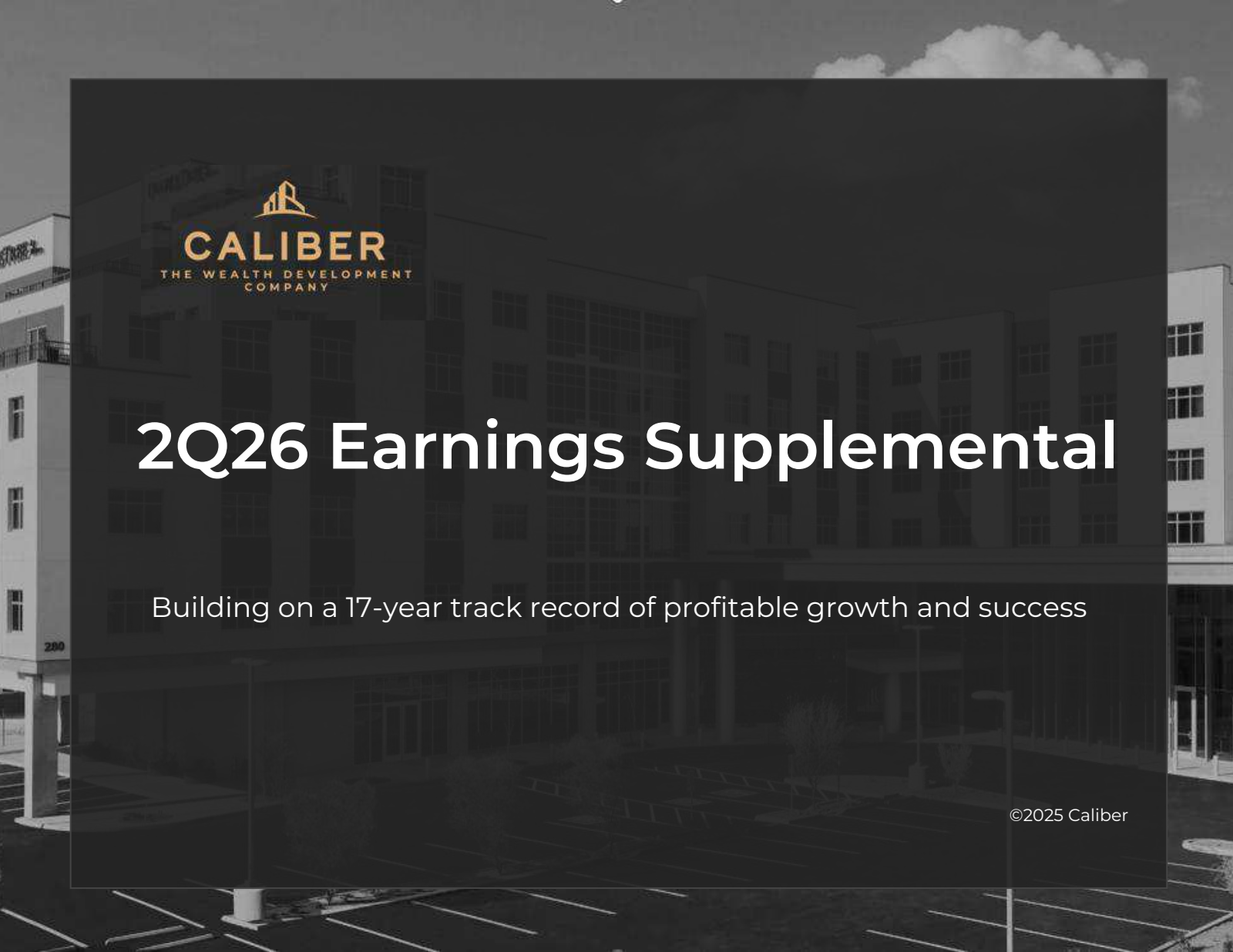 CaliberCos' Q2 2026 Slide Deck