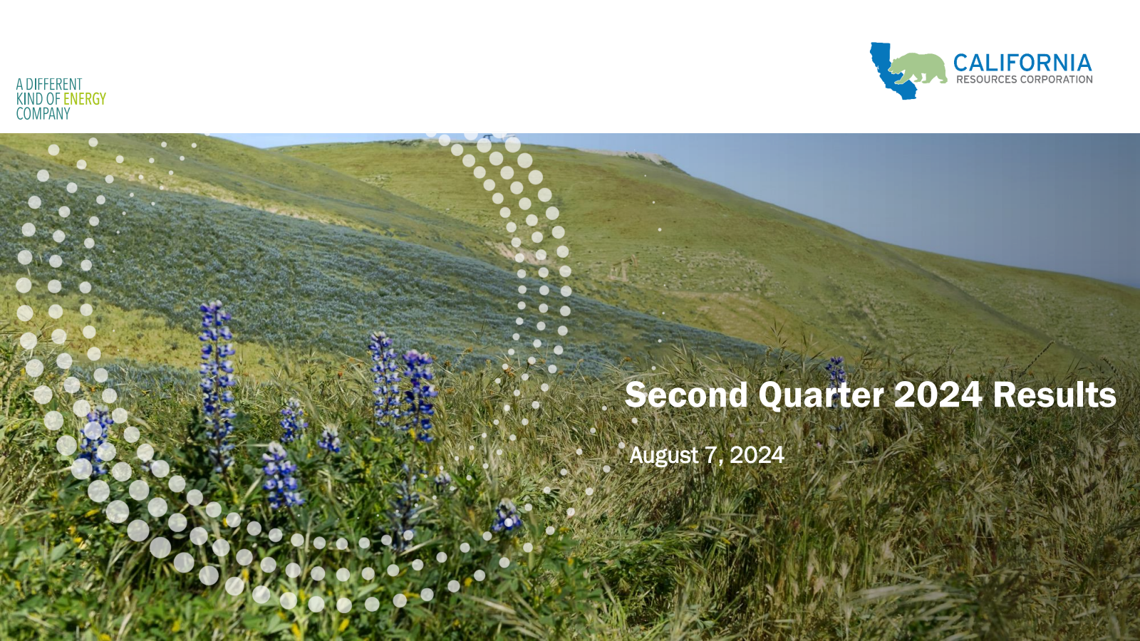 California Resources' Q2 2024 Slide Deck