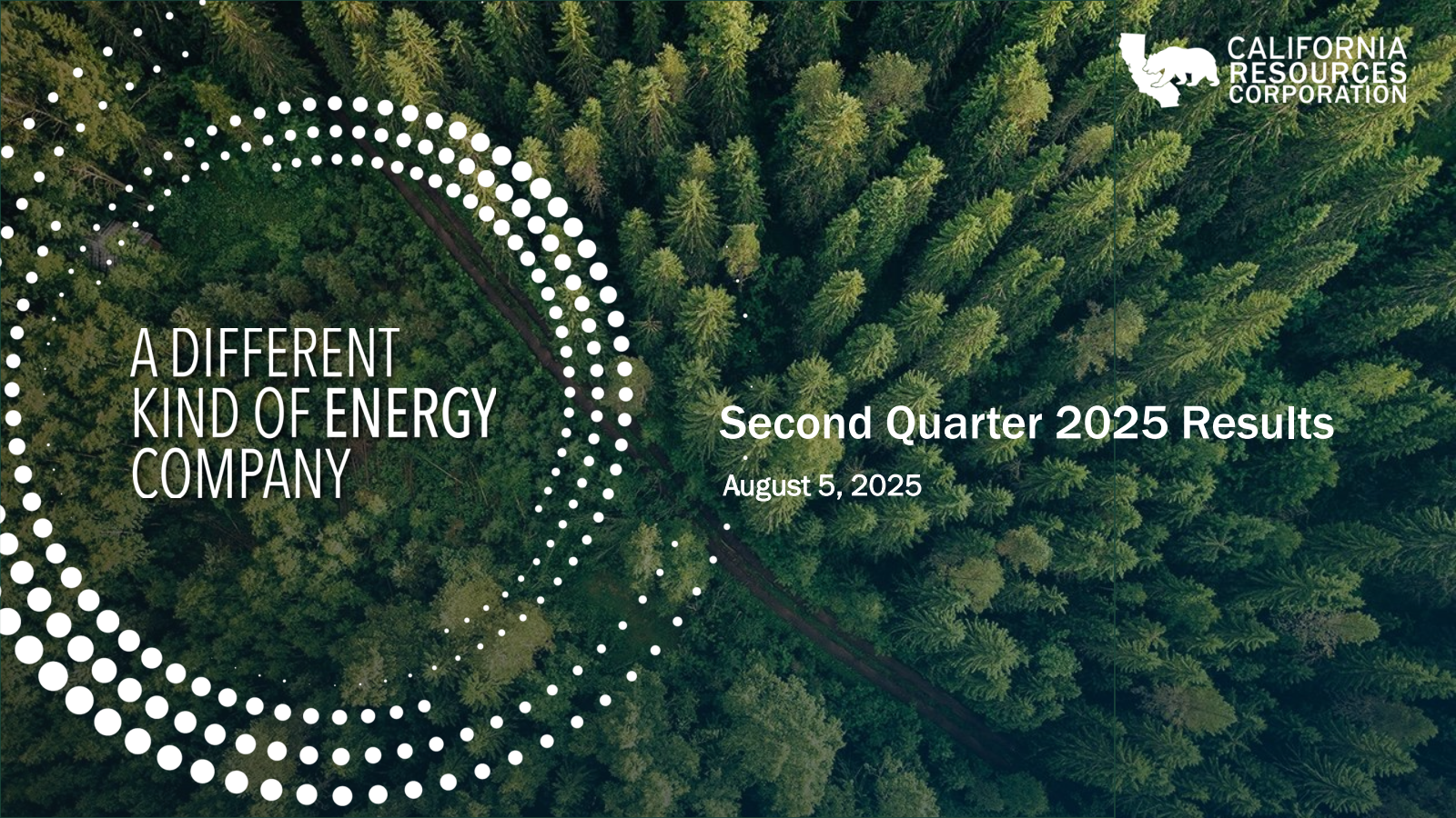California Resources' Q2 2025 Slide Deck