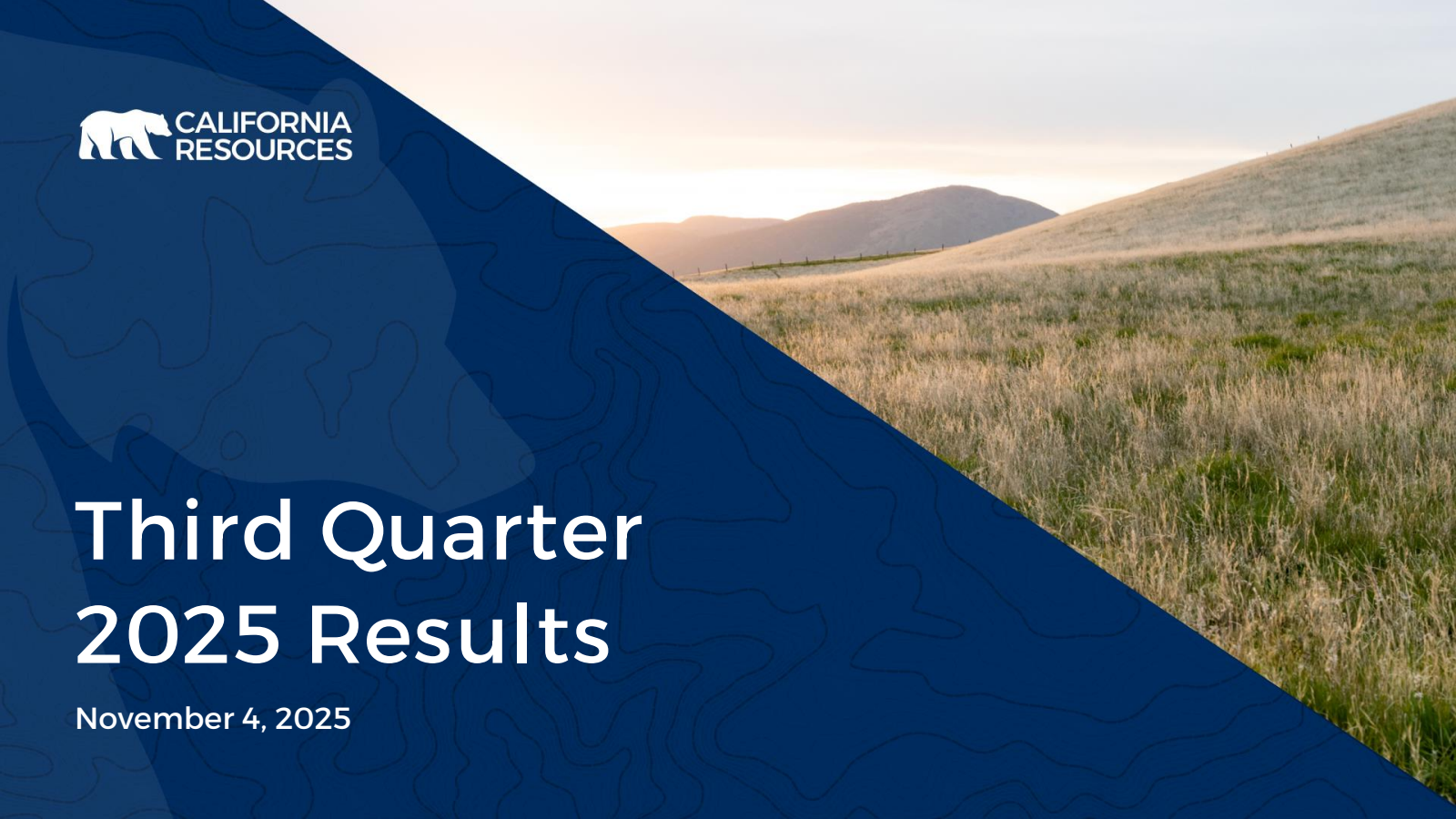 California Resources' Q3 2025 Slide Deck