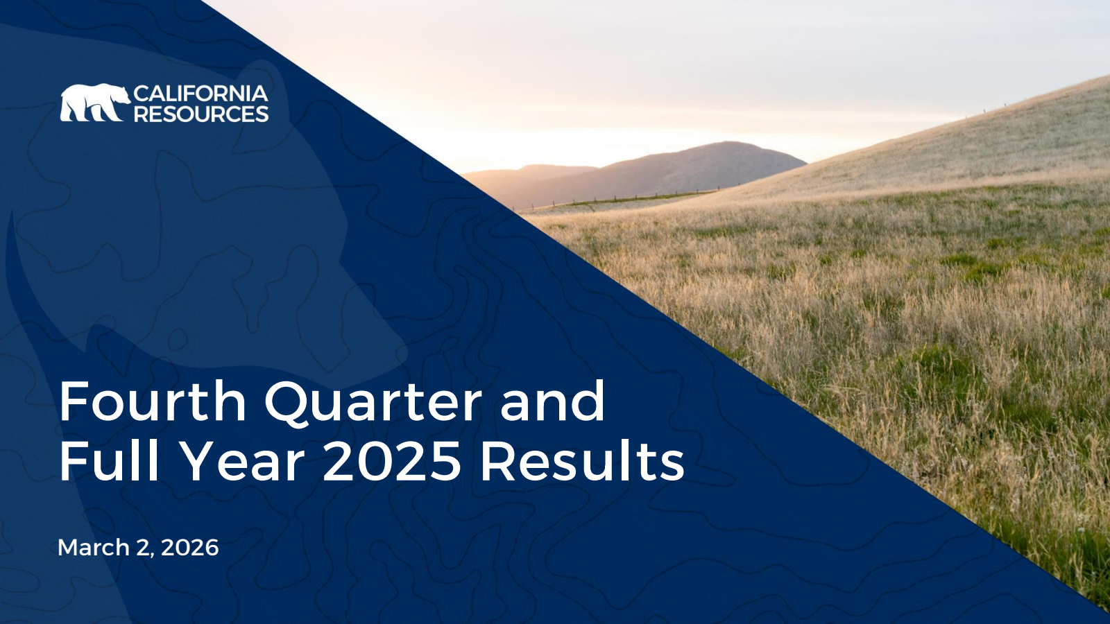 California Resources' Q4 2025 Slide Deck