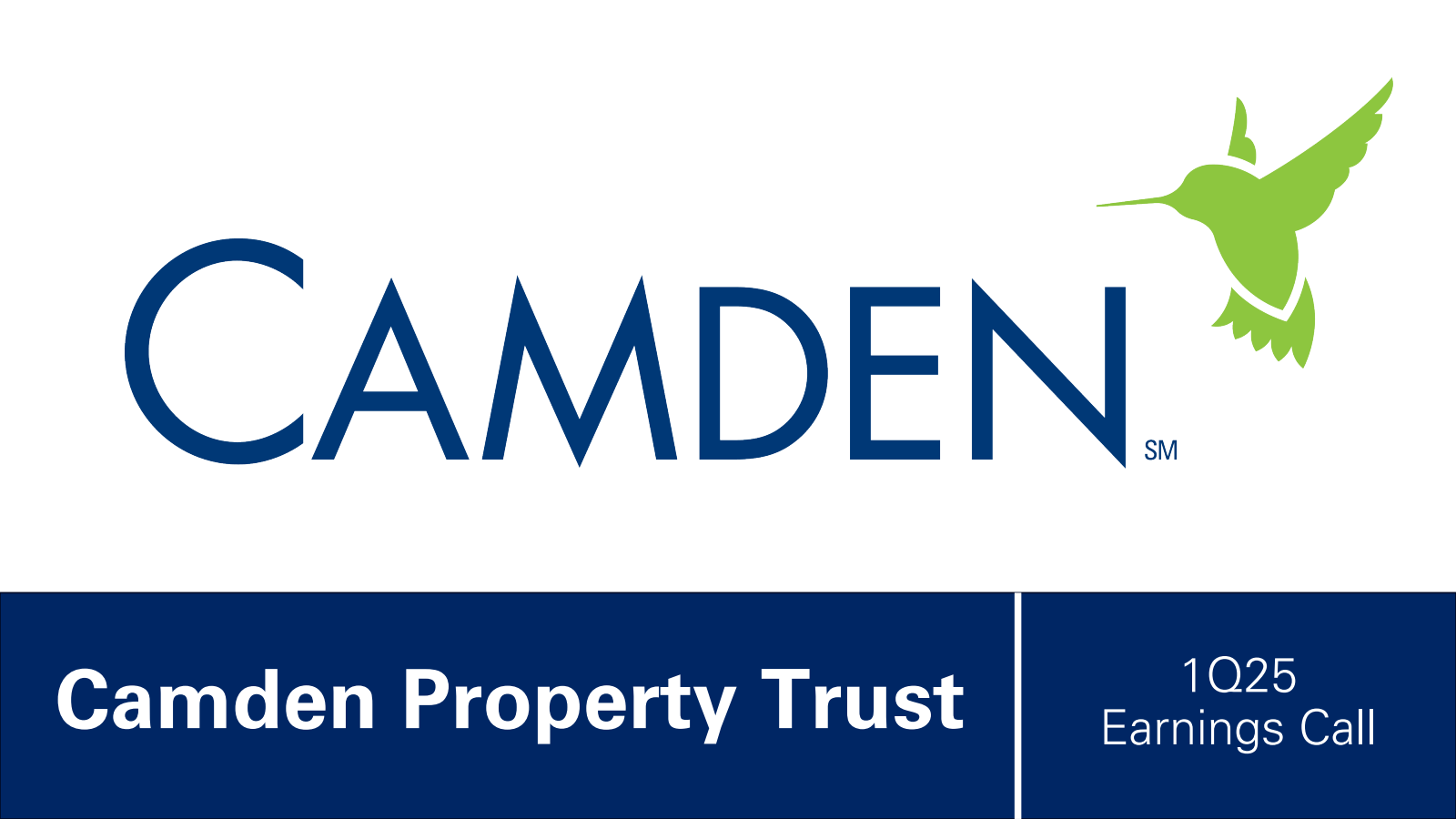 Camden Property Trust's Q1 2025 Slide Deck