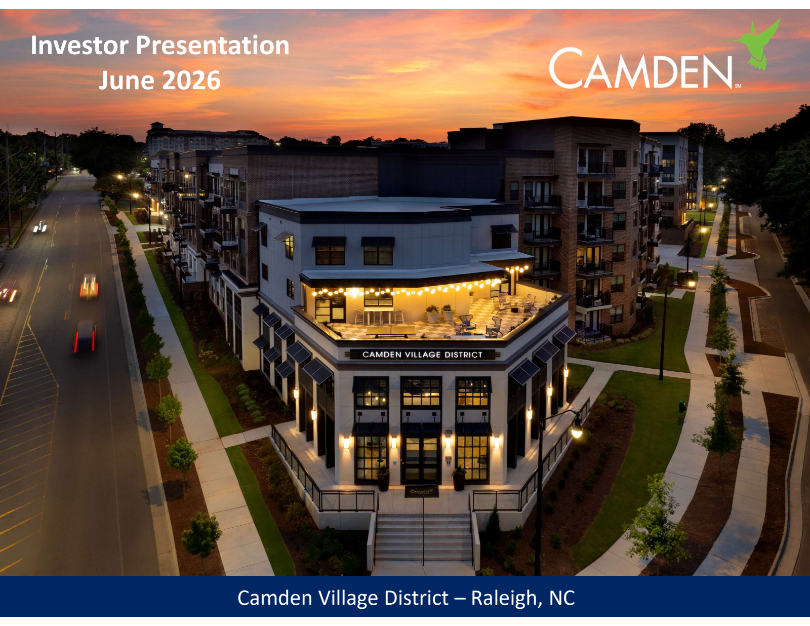 Camden Property Trust's Q2 2026 Slide Deck