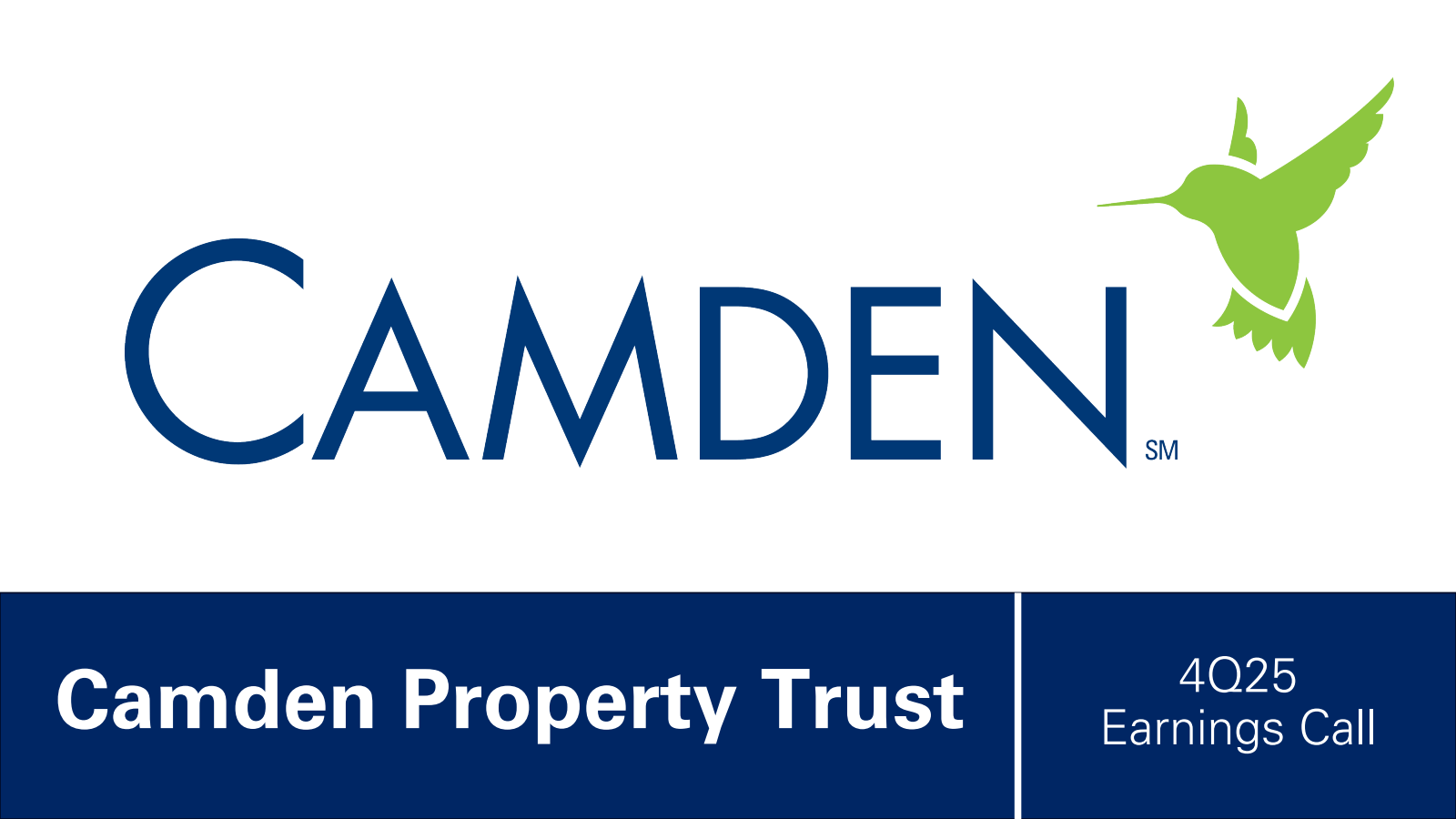Camden Property Trust's Q4 2025 Slide Deck