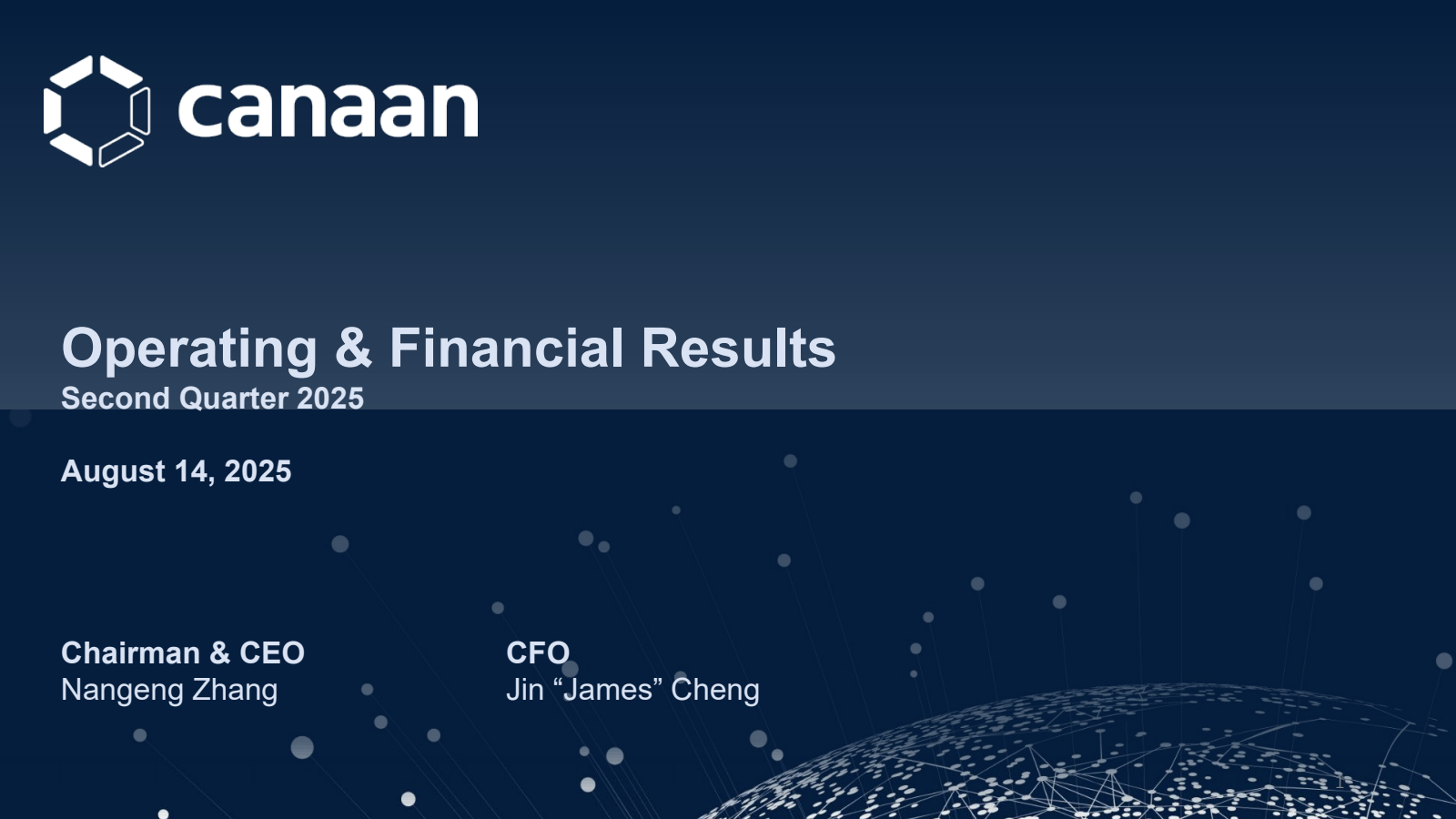 Canaan's Q2 2025 Slide Deck