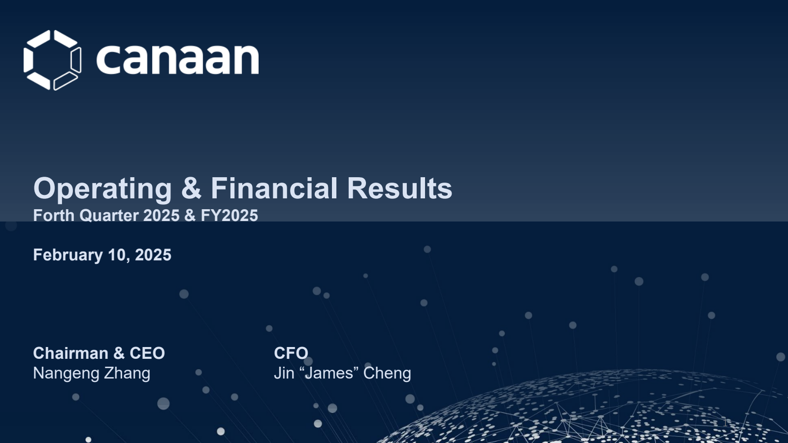 Canaan's Q4 2025 Slide Deck