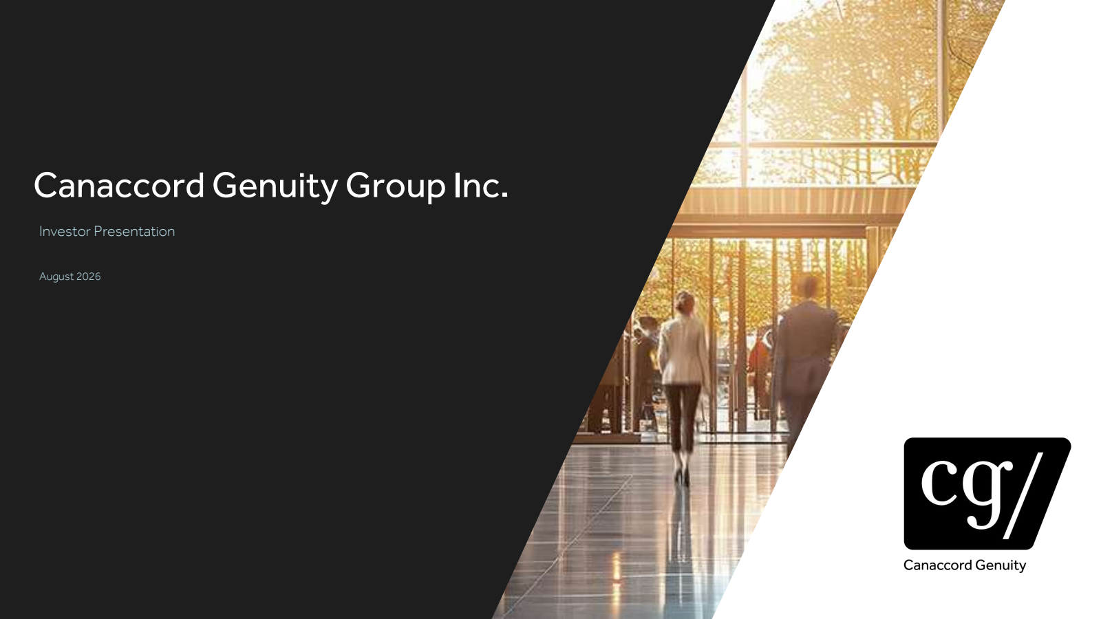 Canaccord Genuity Group's Q1 2027 Slide Deck