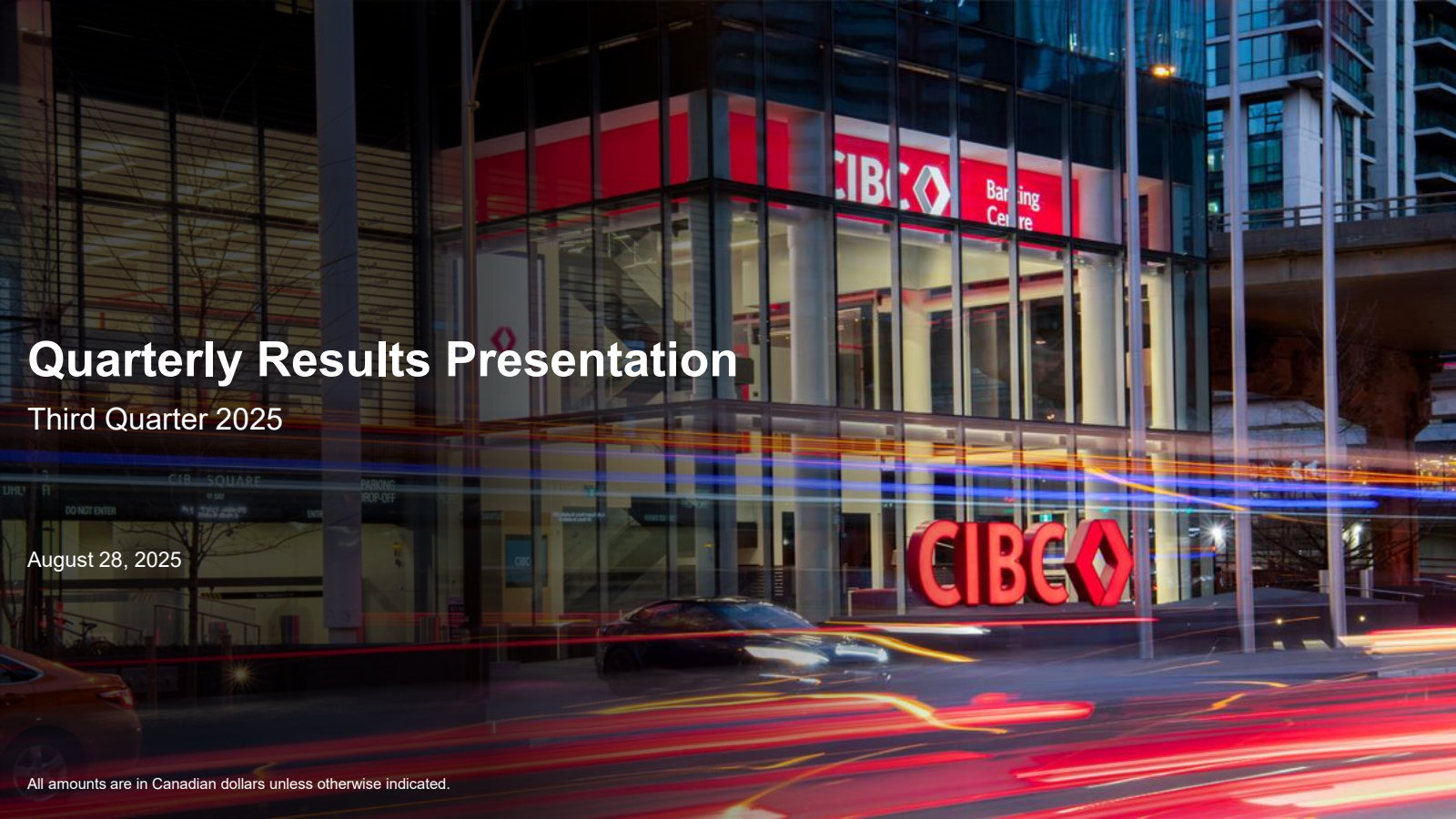Canadian Imperial Bank of Commerce's Q3 2025 Slide Deck
