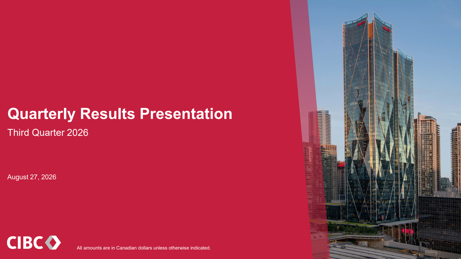 Canadian Imperial Bank of Commerce's Q3 2026 Slide Deck