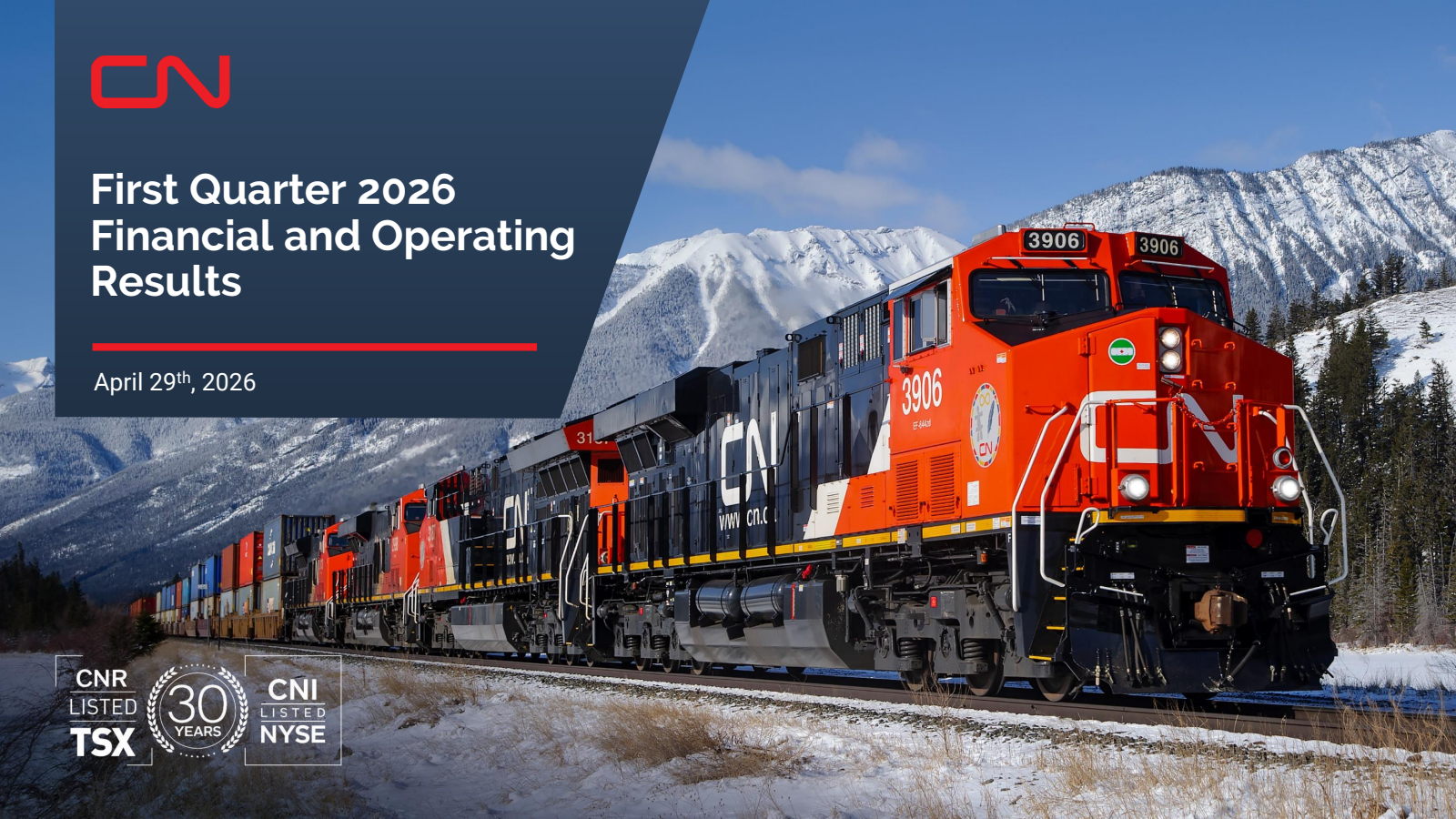 Canadian National Railway's Q1 2026 Slide Deck