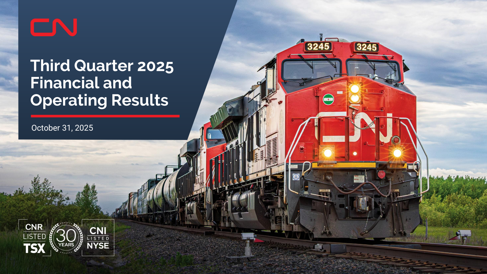Canadian National Railway's Q3 2025 Slide Deck