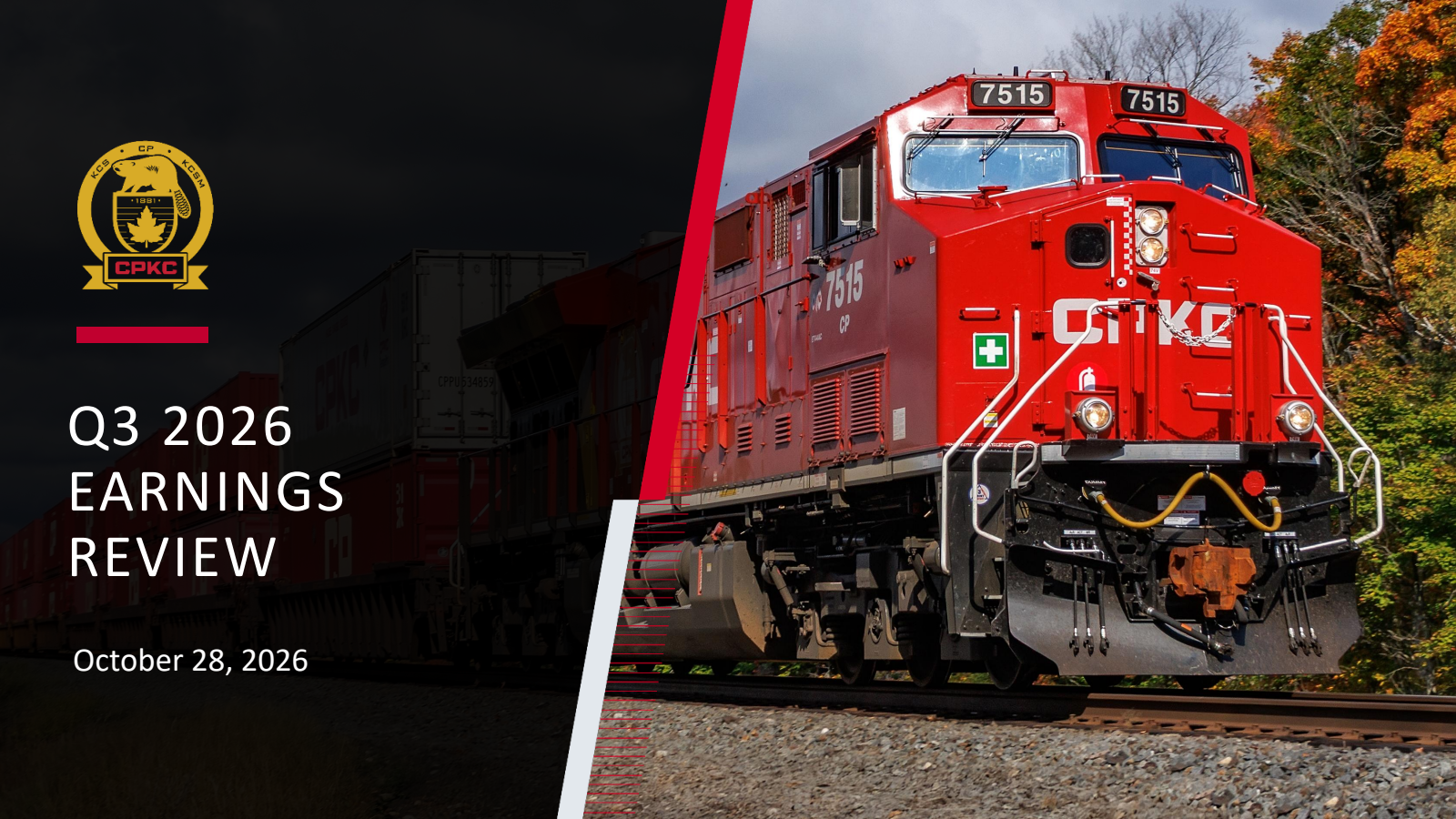 Canadian Pacific Kansas City's Q3 2026 Slide Deck