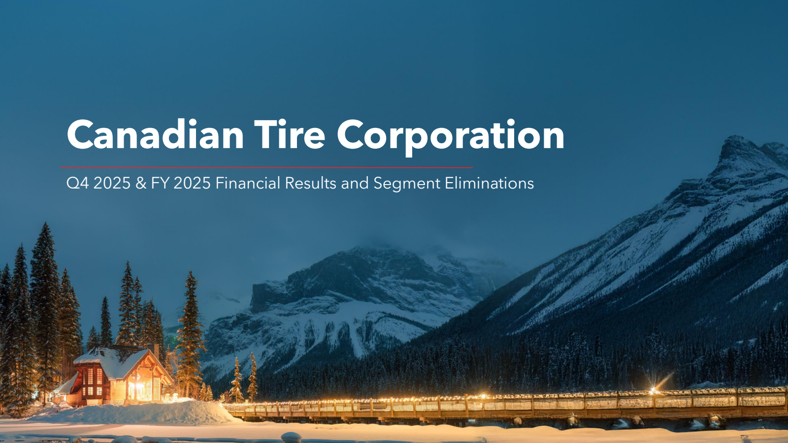 Canadian Tire's Q4 2025 Slide Deck