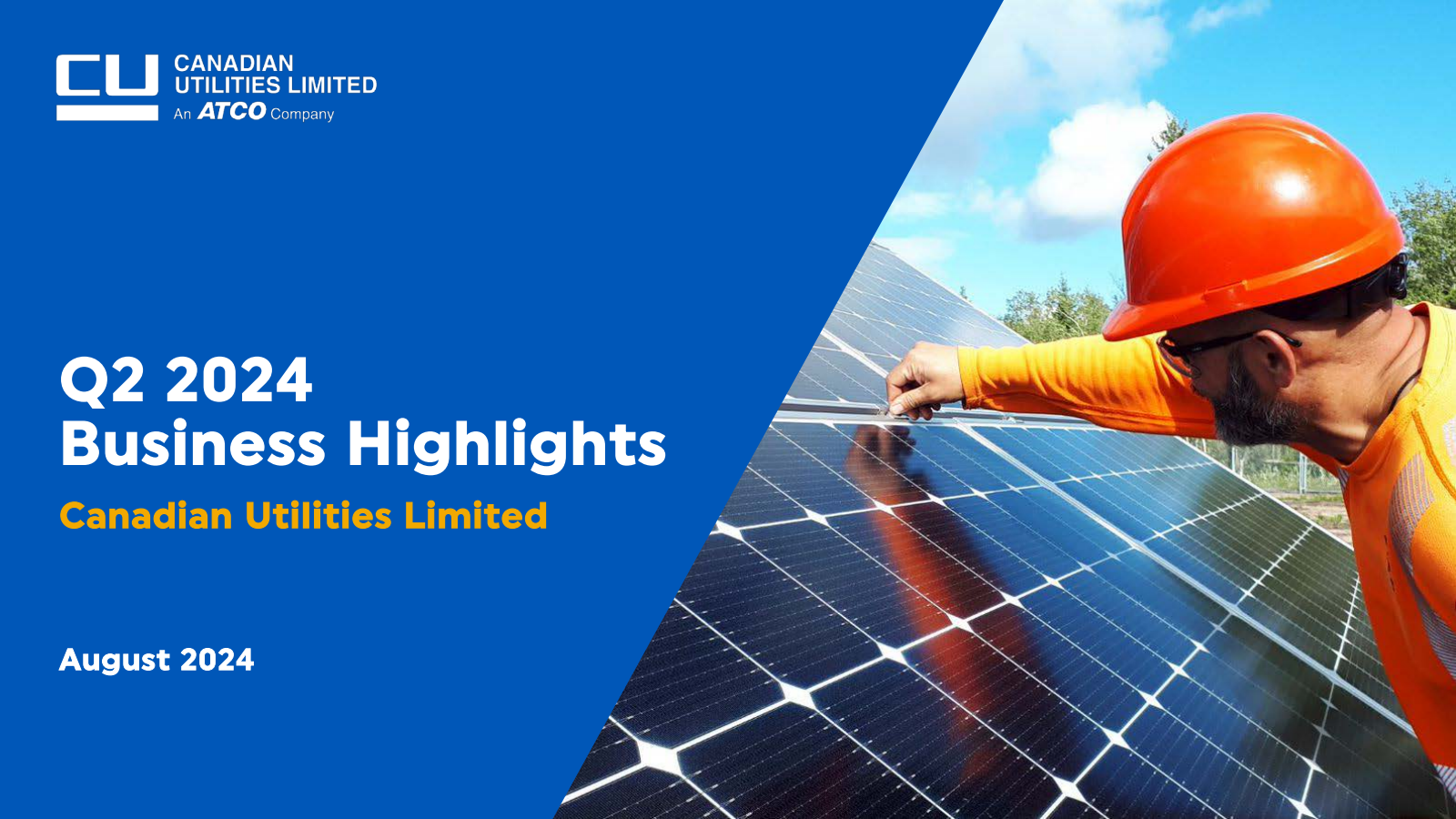 Canadian Utilities' Q2 2024 Slide Deck