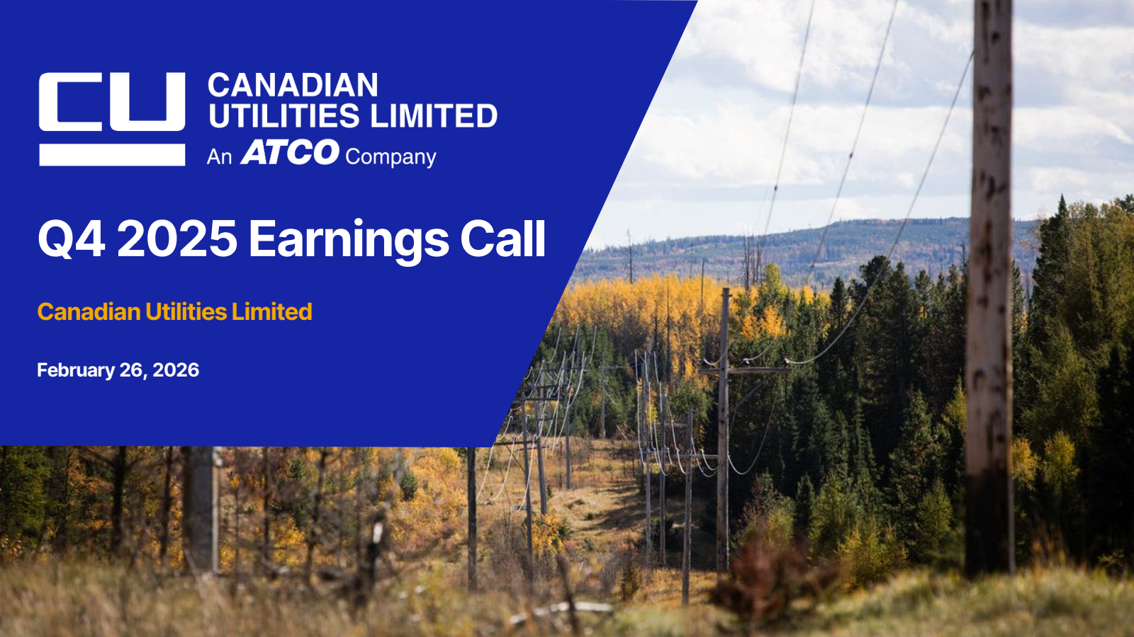 Canadian Utilities' Q4 2025 Slide Deck