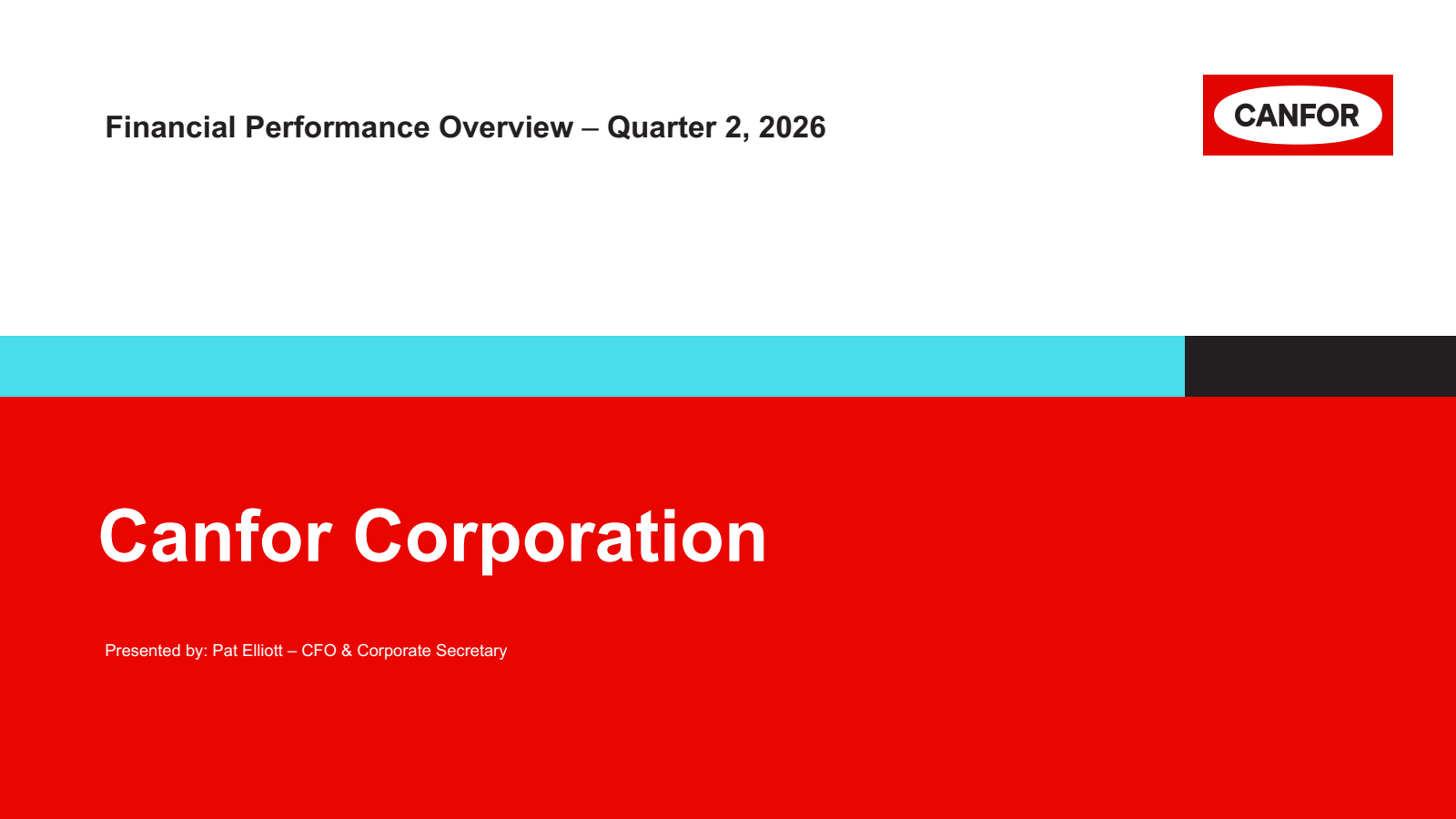 Canfor's Q2 2026 Slide Deck