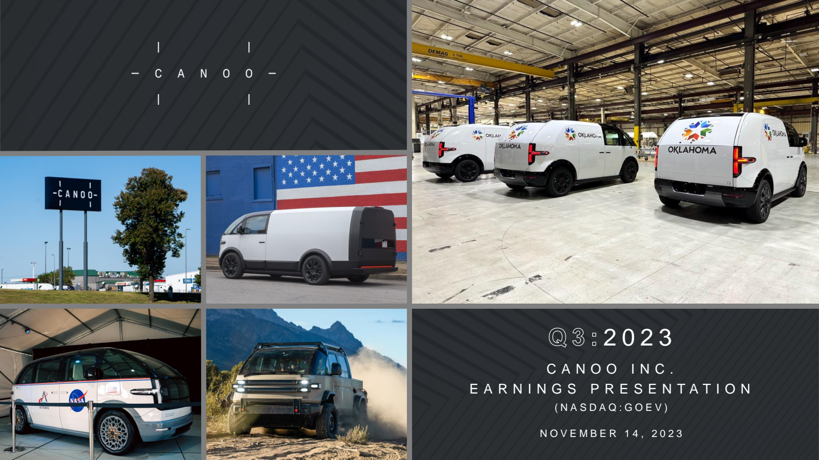Canoo's Q3 2023 Slide Deck