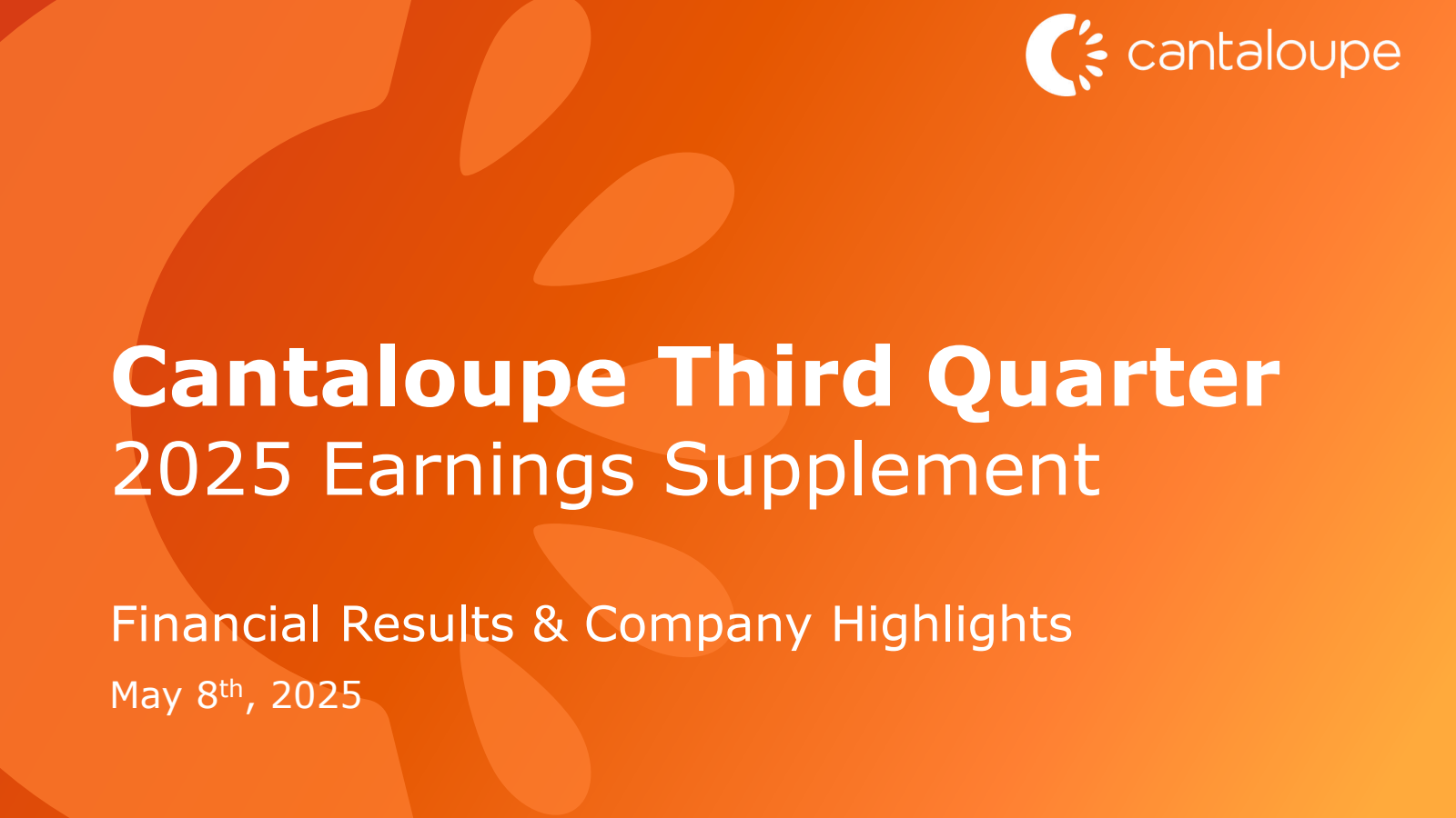 Cantaloupe's Q3 2025 Slide Deck