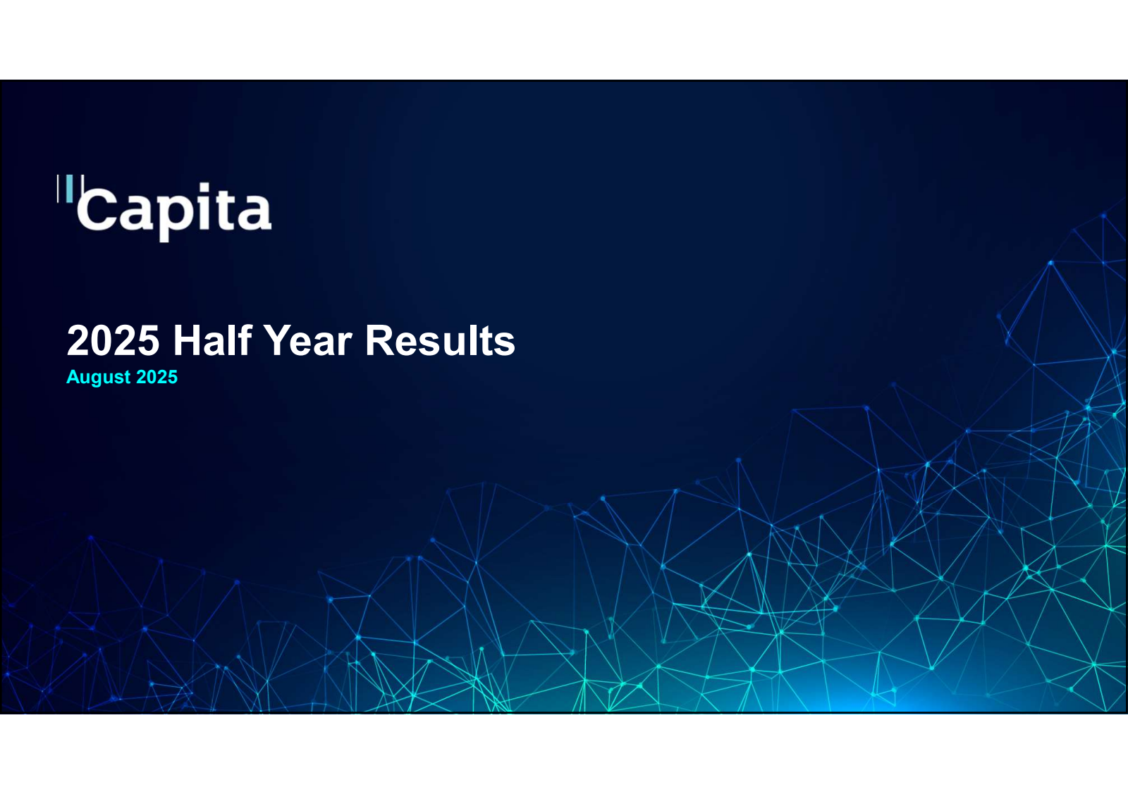 Capita's H1 2025 Slide Deck