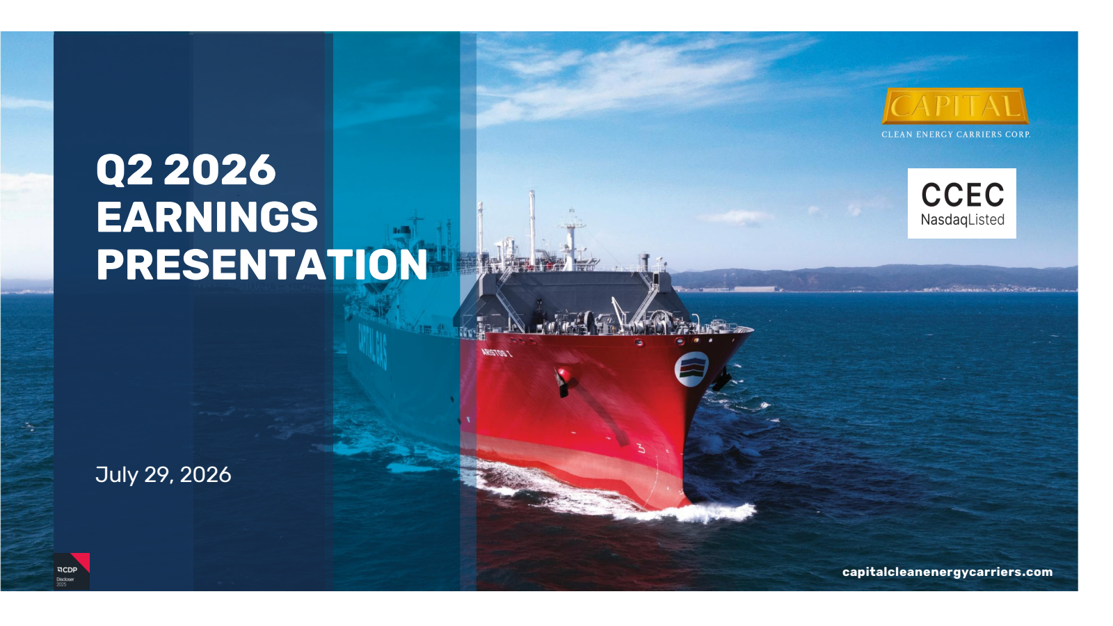 Capital Clean Energy Carriers' Q2 2026 Slide Deck