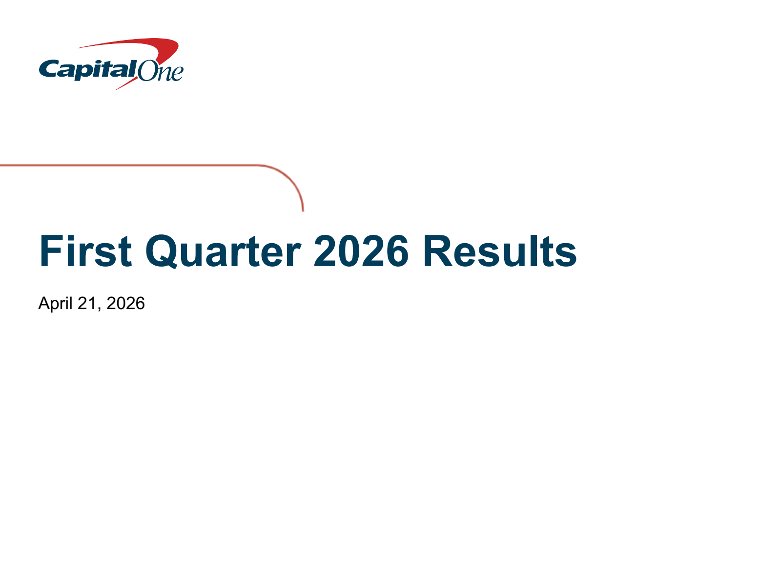 Capital One Financial's Q1 2026 Slide Deck