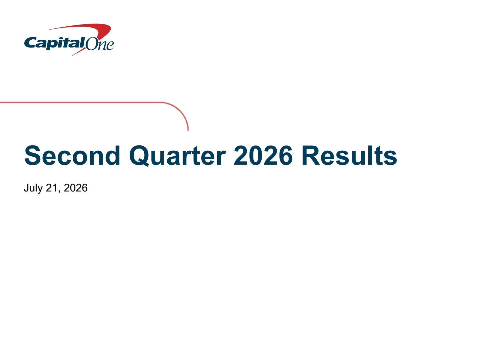 Capital One Financial's Q2 2026 Slide Deck
