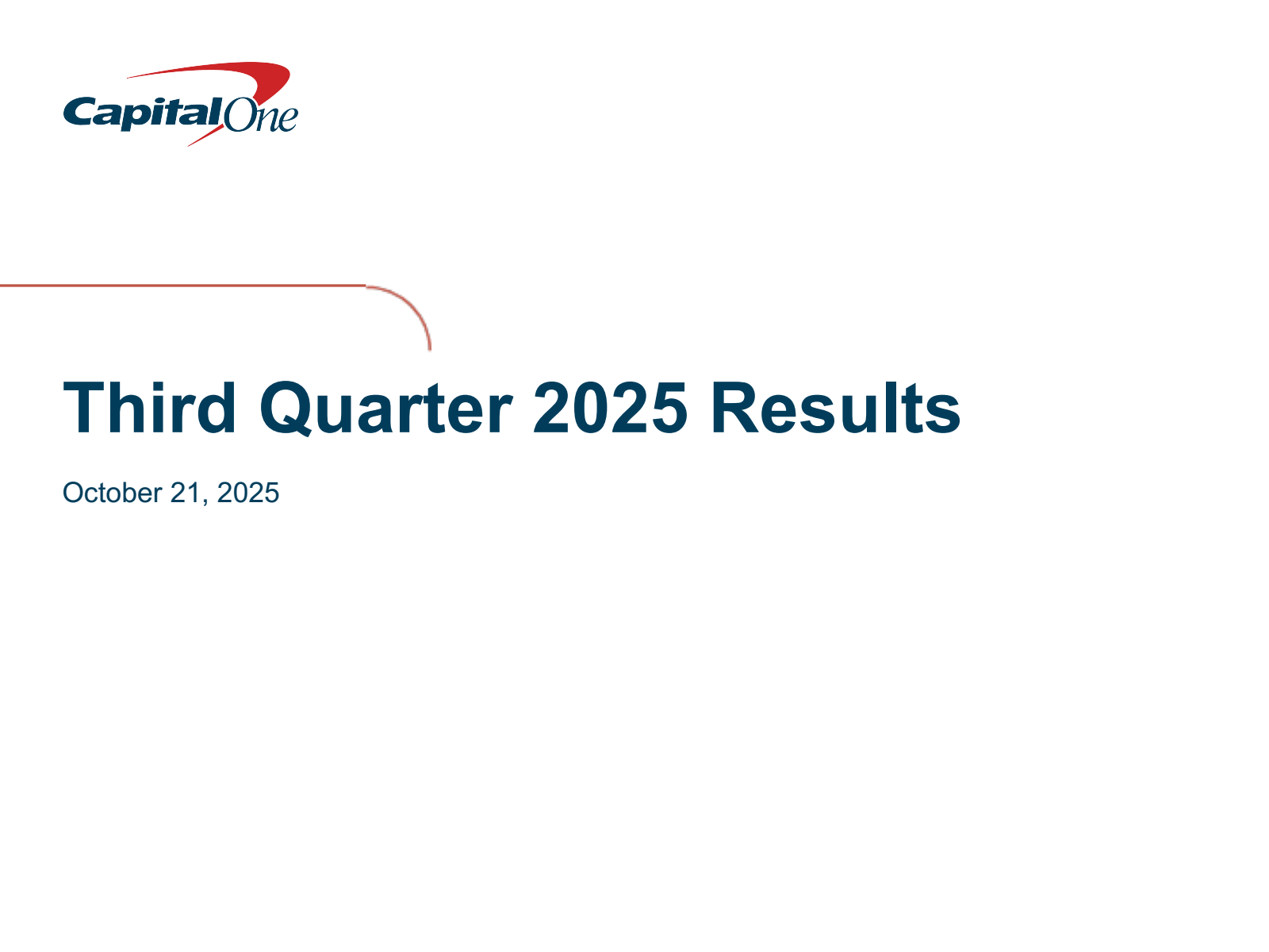 Capital One Financial's Q3 2025 Slide Deck