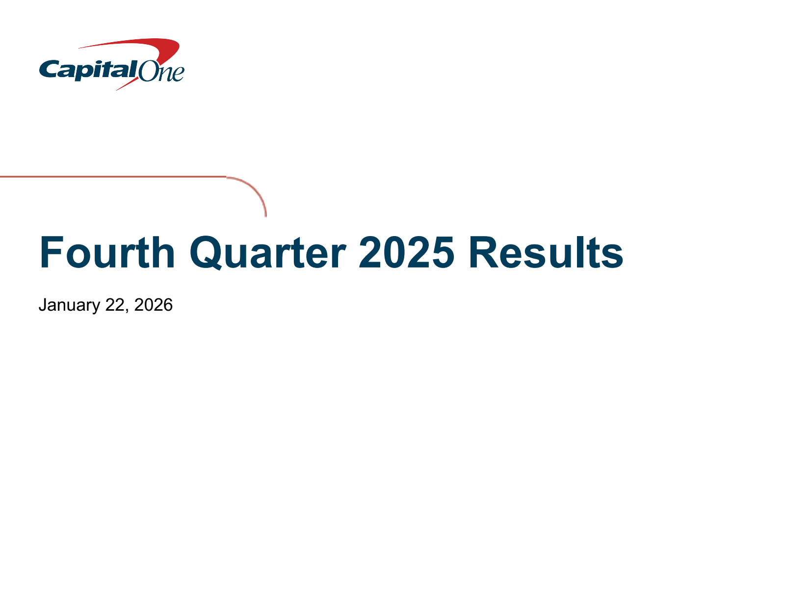 Capital One Financial's Q4 2025 Slide Deck