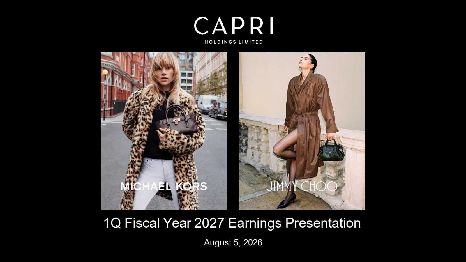 Capri's Q1 2027 Slide Deck